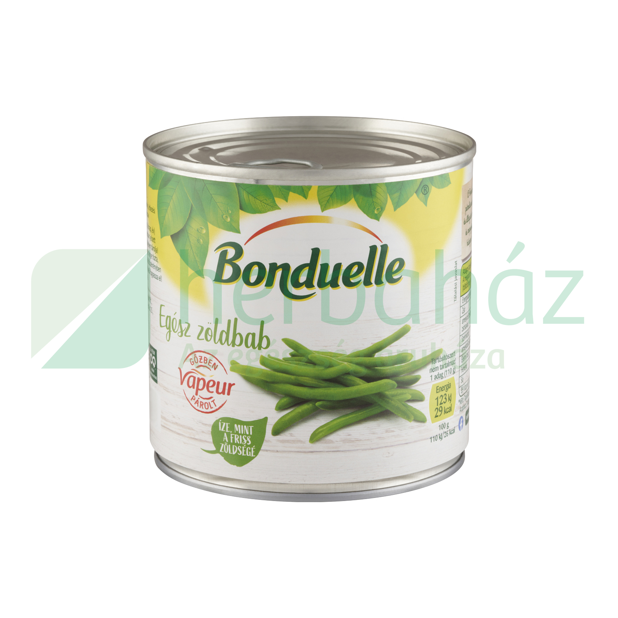 BONDUELLE VAPEUR-GŐZBEN PÁROLT EGÉSZ ZÖLDBAB 295G