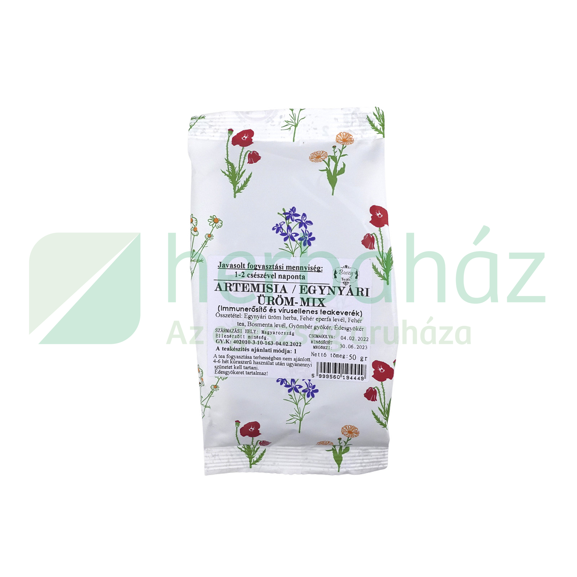 BOSZY TEA ARTEMISIA/EGYNYÁRI ÜRÖM-MIX TEAKEVERÉK 50G