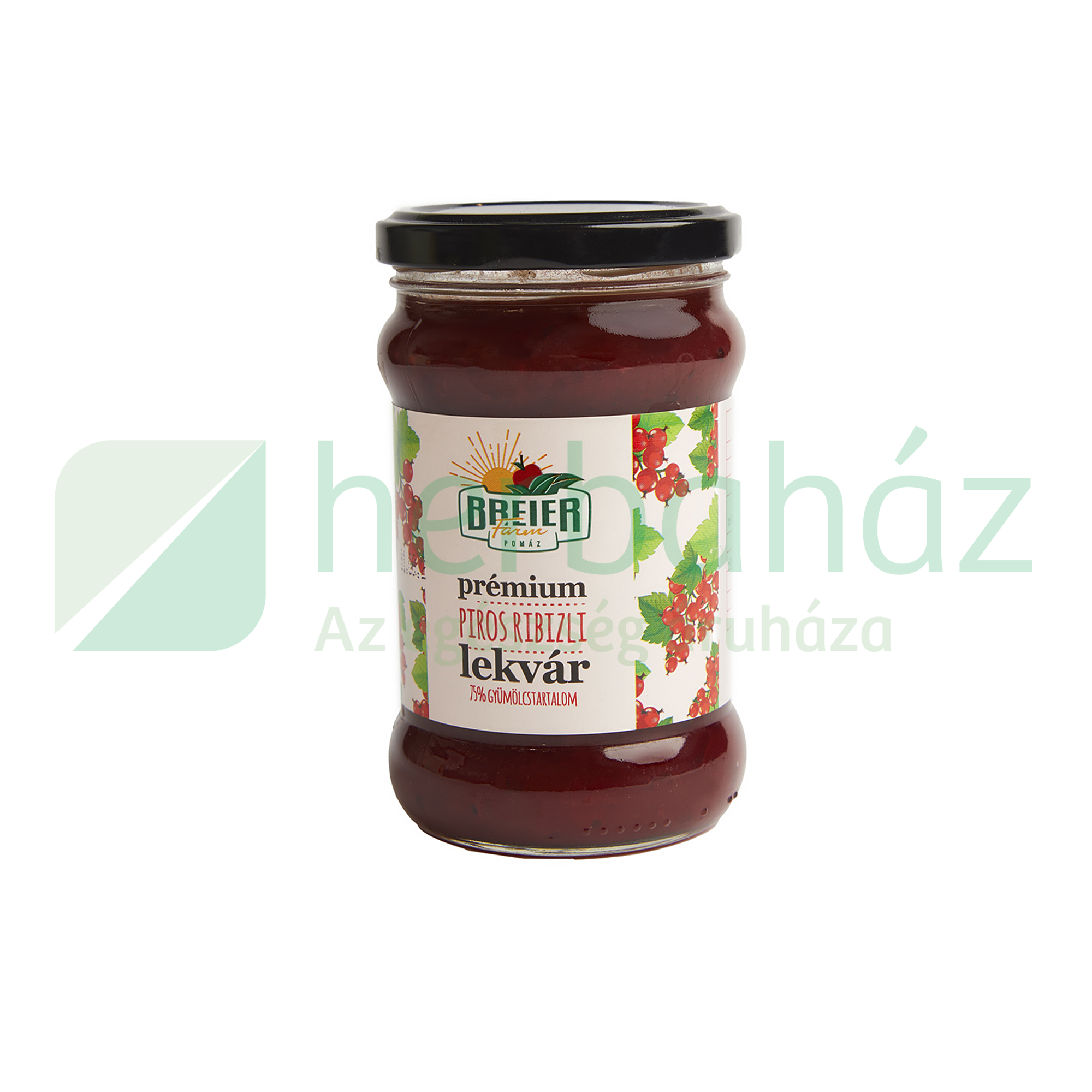 BREIER FARM PRÉMIUM PIROS RIBIZLI LEKVÁR 75% GYÜMÖLCSTARTALOM 330G