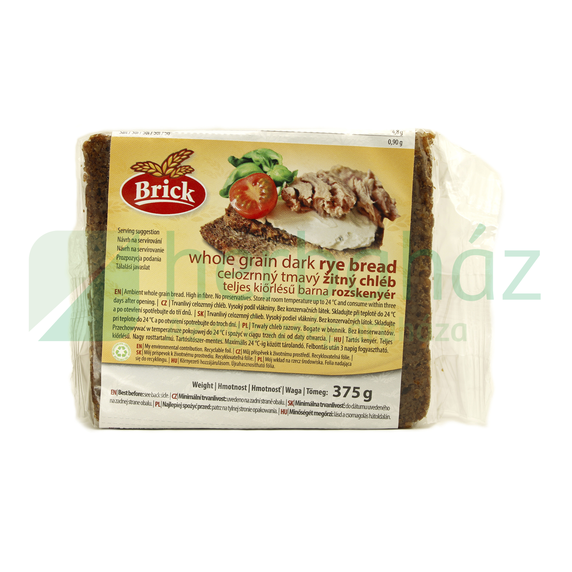 BRICK TELJES KIŐRLÉSŰ BARNA ROZSKENYÉR 375G