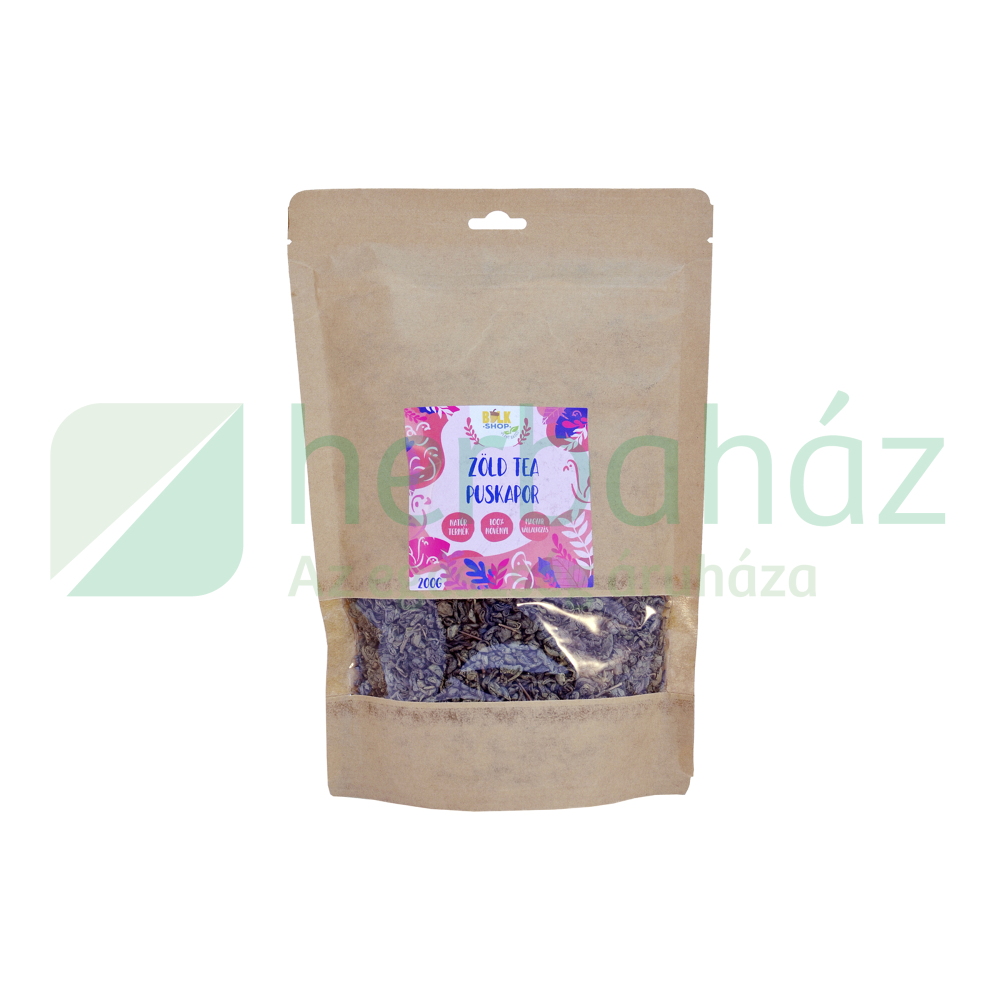 BULKSHOP ZÖLD TEA, PUSKAPOR 200G