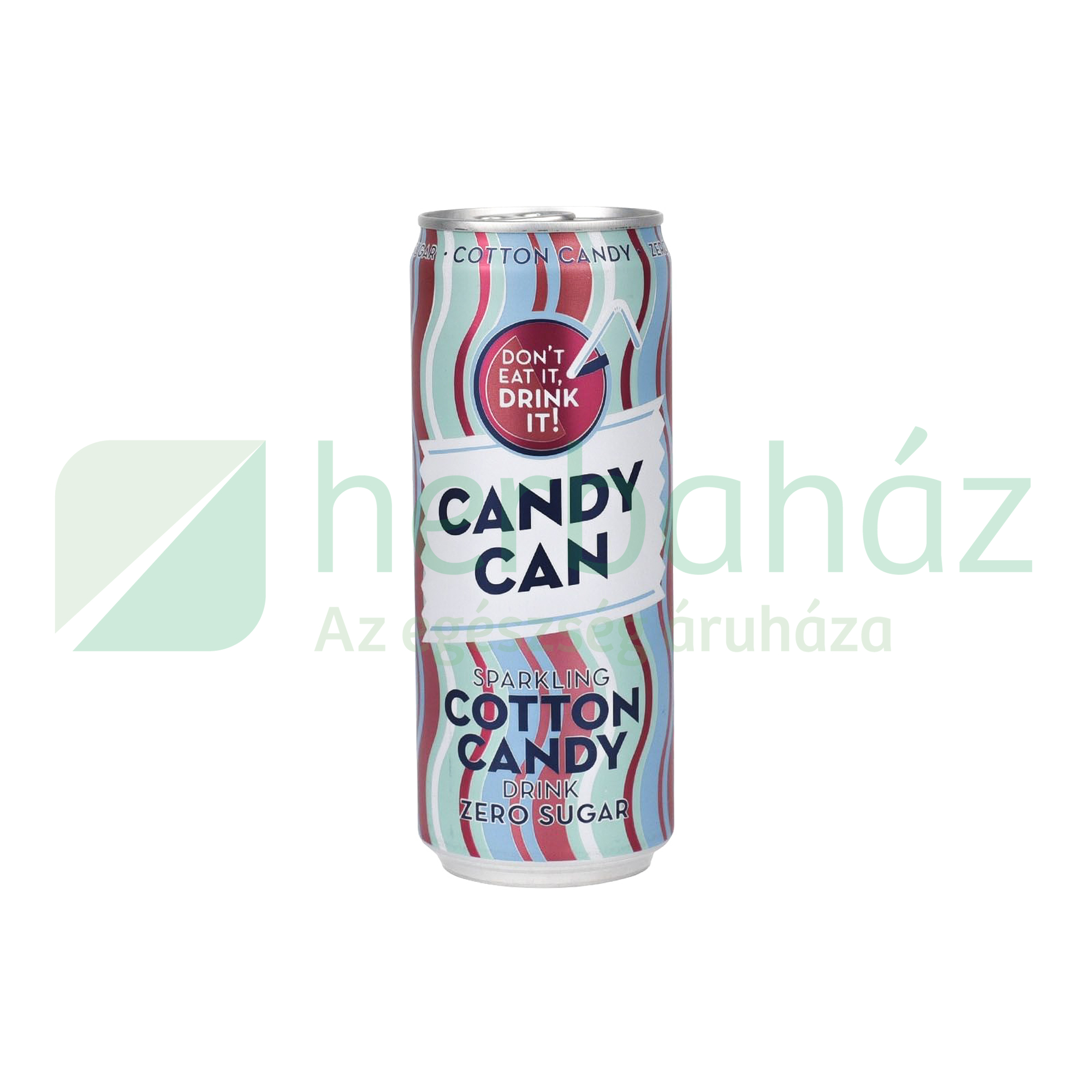 CANDY CAN - VATTACUKOR ÍZŰ SZÉNSAVAS, CUKORMENTES ÜDÍTŐITAL 330ML