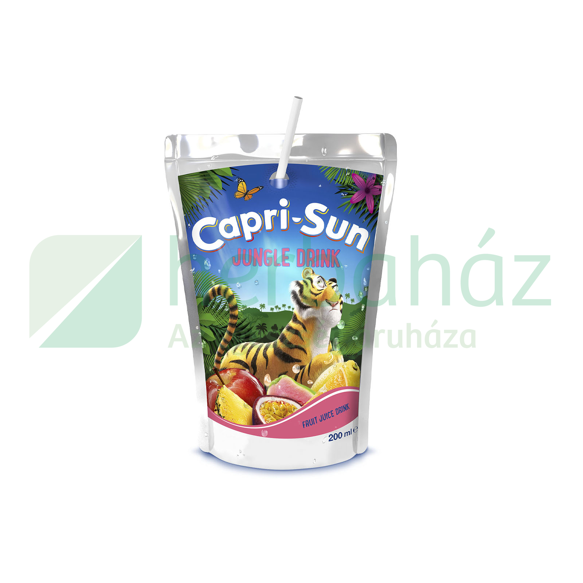 CAPRI-SUN JUNGLE DRINK VEGYES GYÜMÖLCSITAL CUKORRAL ÉS ÉDESÍTŐSZERREL 200ML