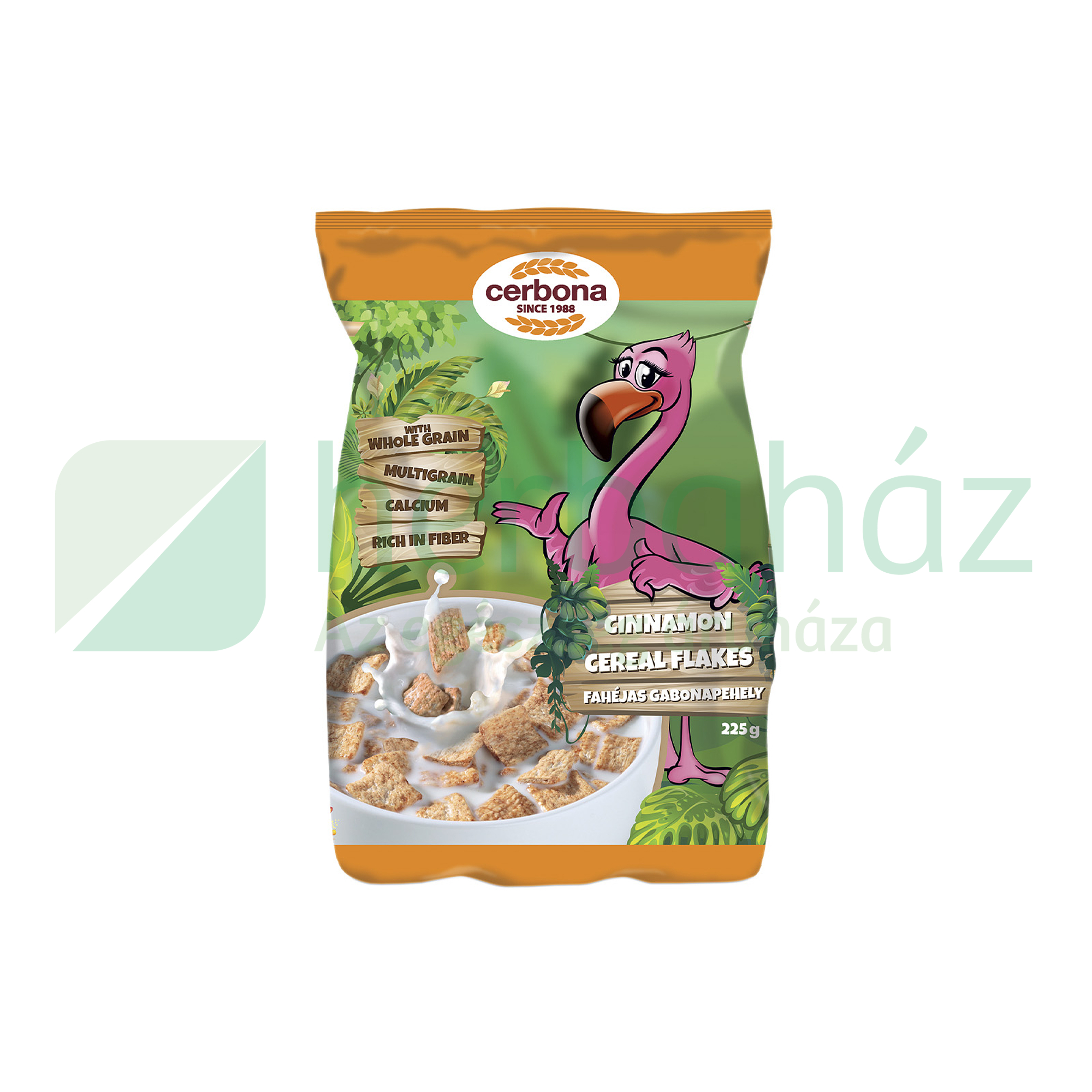 CERBONA DZSUNGEL FAHÉJAS GABONAPEHELY KALCIUMMAL 225G