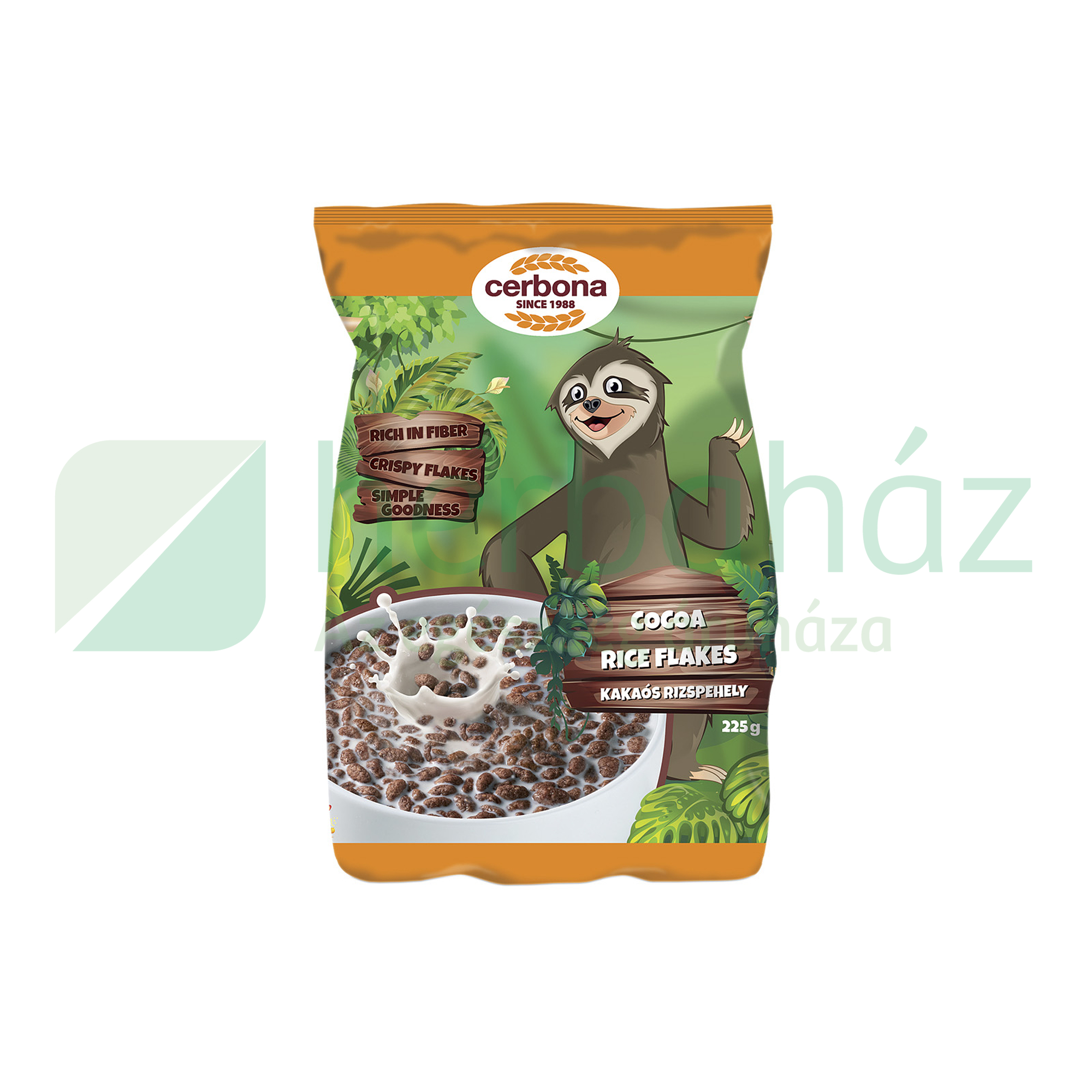 CERBONA DZSUNGEL KAKAÓS RIZSPEHELY 225G