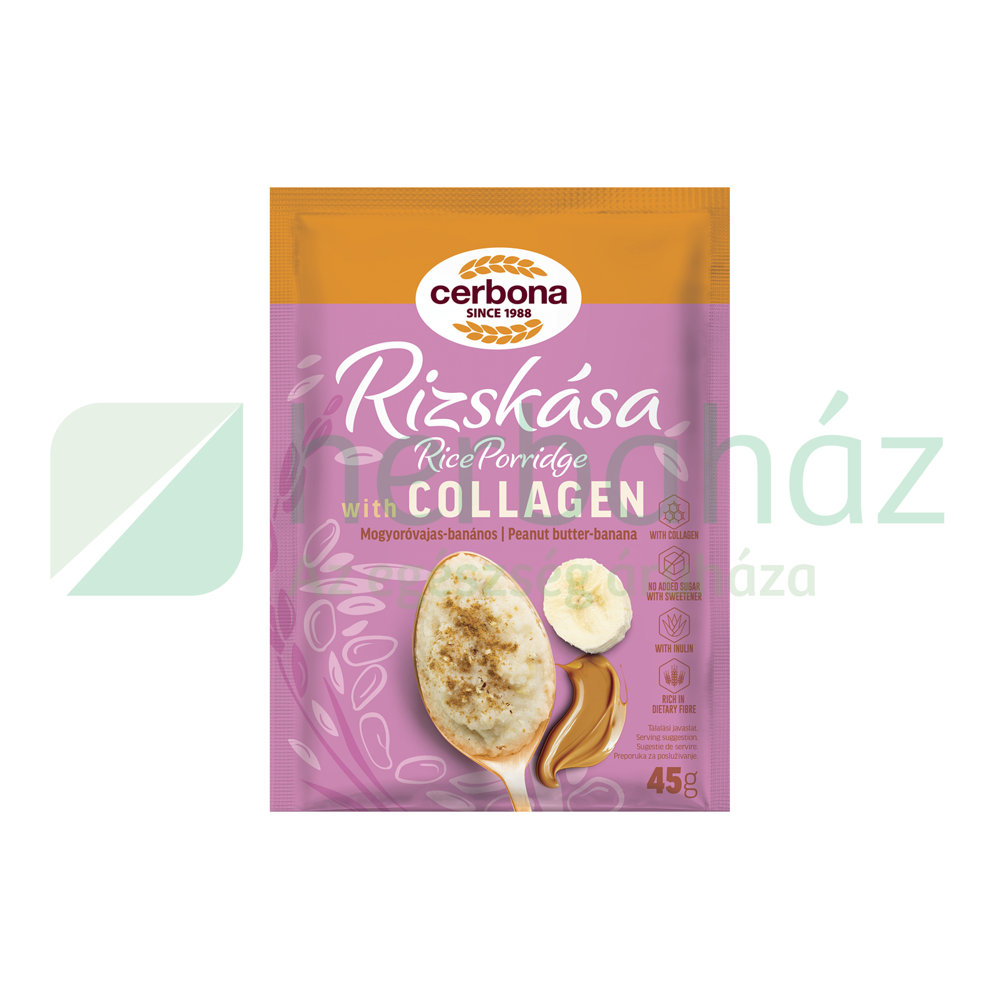 CERBONA MOGYORÓVAJAS BANÁNOS RIZSKÁSA KOLLAGÉNNEL 45G