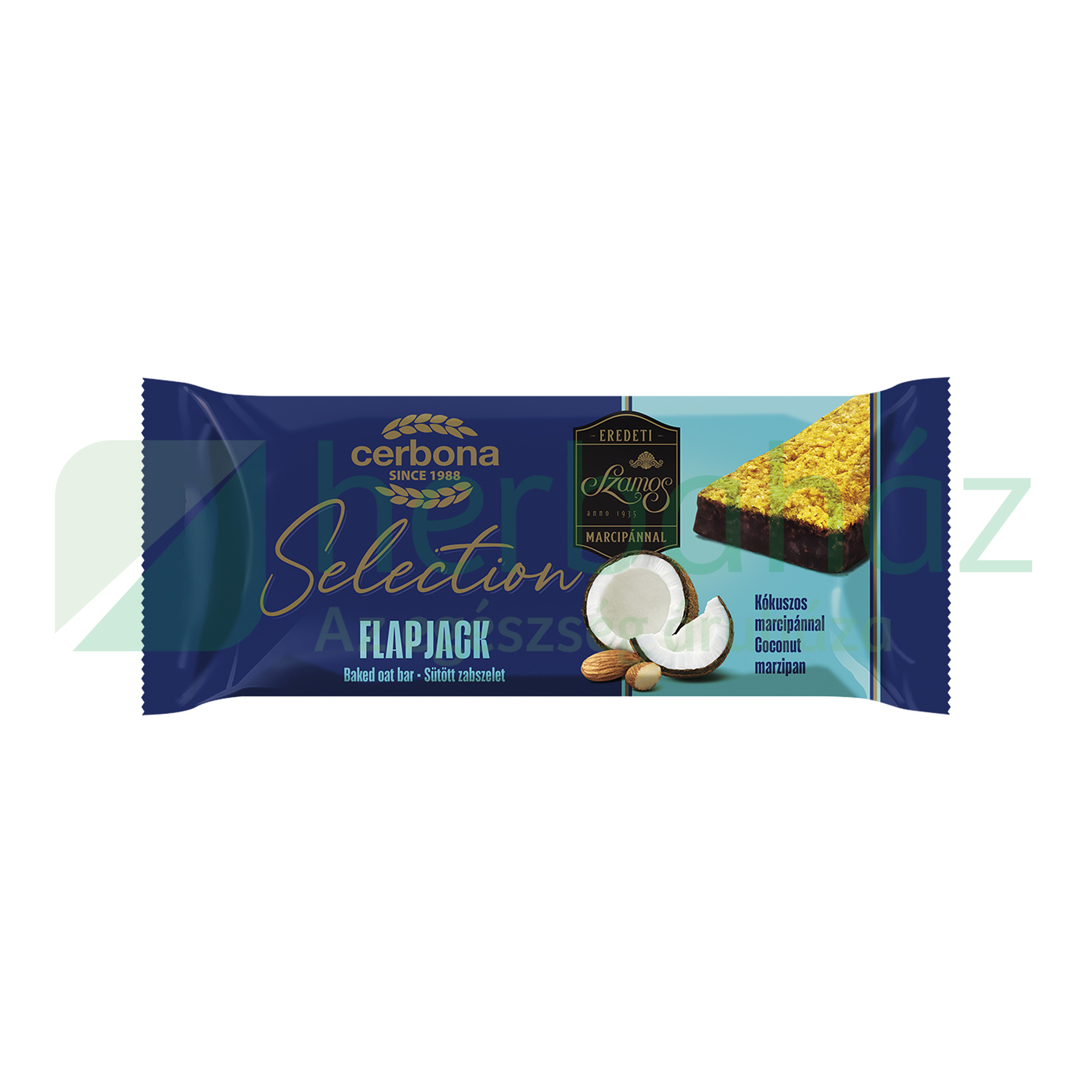 CERBONA SELECTION FLAPJACK KÓKUSZOS ZABSZELET MARCIPÁNNAL 40G