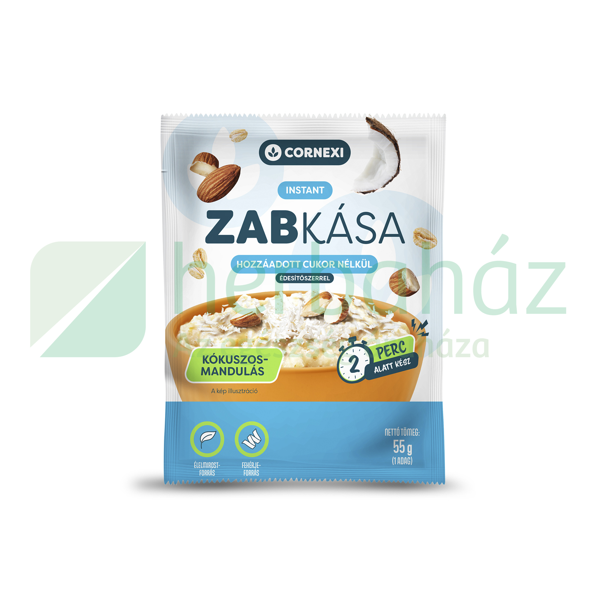 CORNEXI ZABKÁSA KÓKUSSZAL, MANDULÁVAL, CHIA MAGGAL HCN 55G