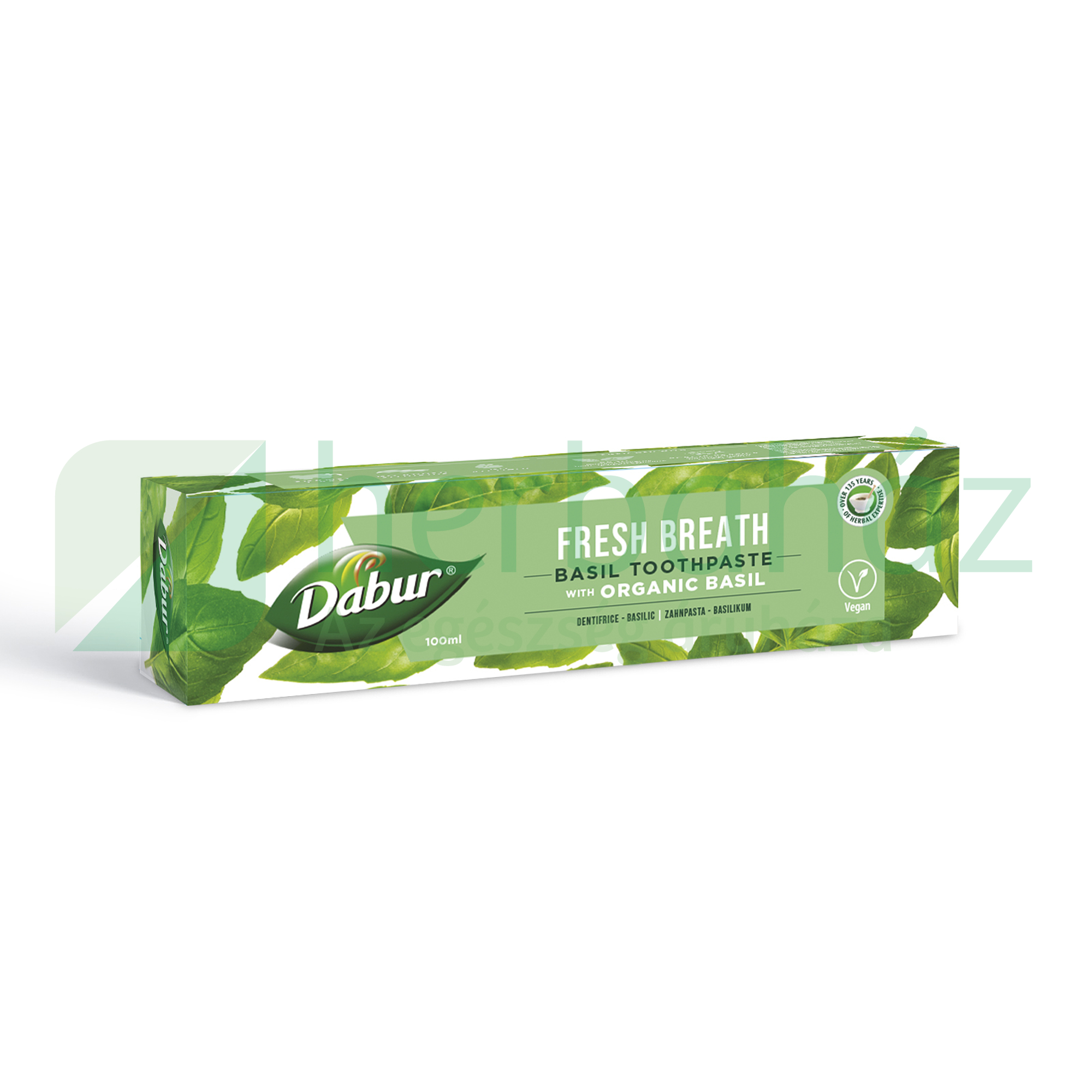 DABUR FLUORIDMENTES GYÓGYNÖVÉNYES FOGKRÉM ORGANIKUS BAZSALIKOMMAL 100ML