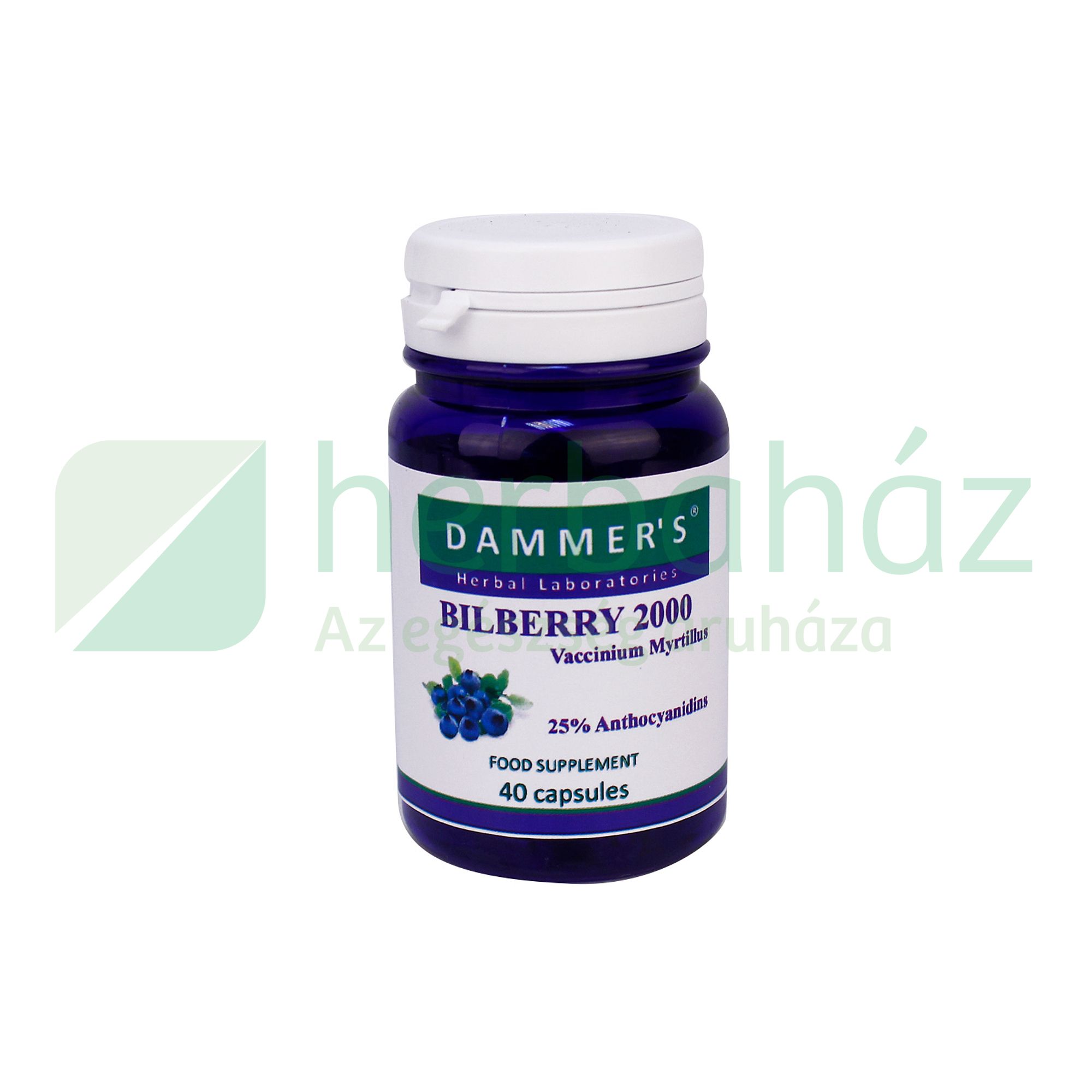 DAMMERS BILBERRY FEKETEÁFONYA KAPSZULA 40DB