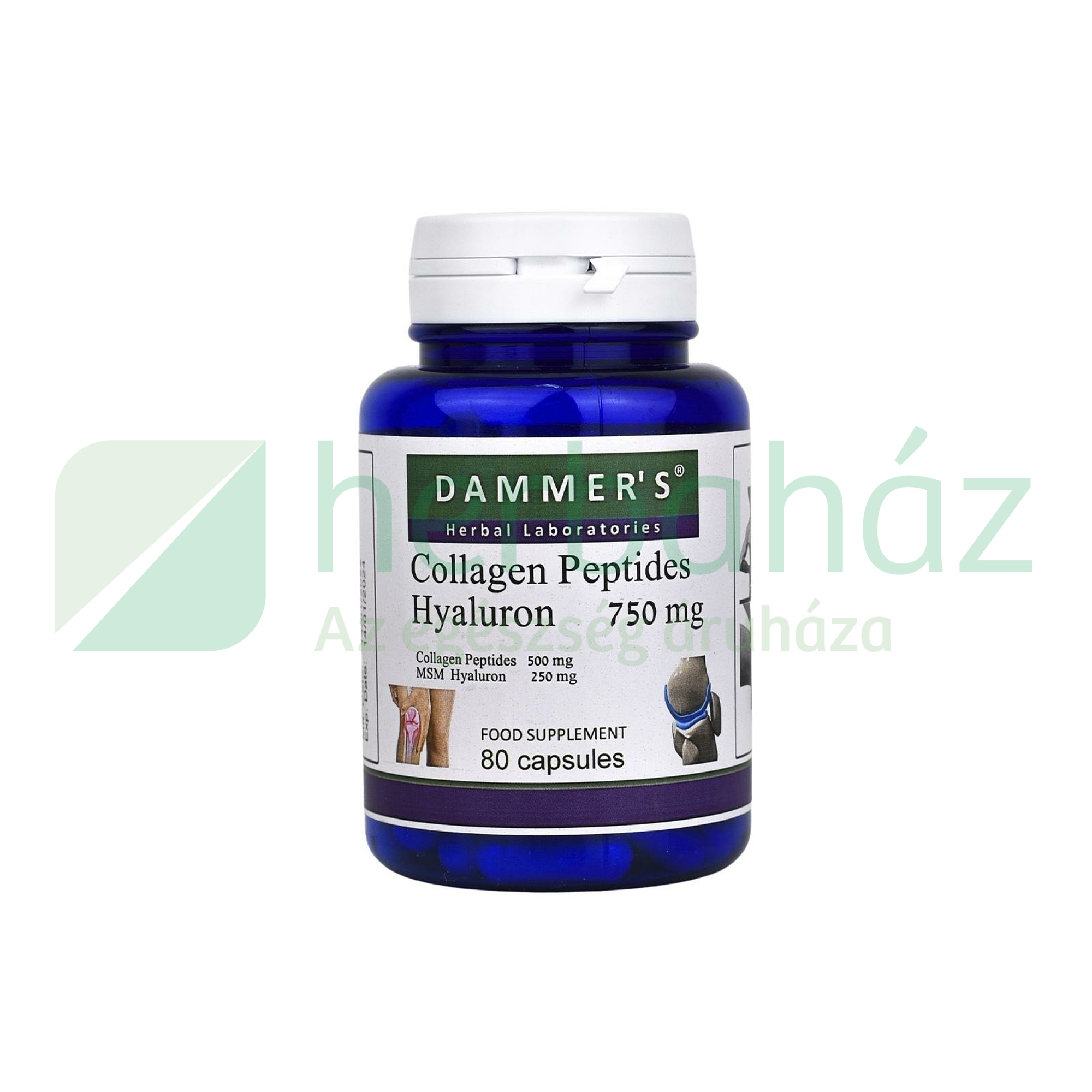 DAMMERS COLLAGEN PEPTIDES HYALURON KAPSZULA 80DB