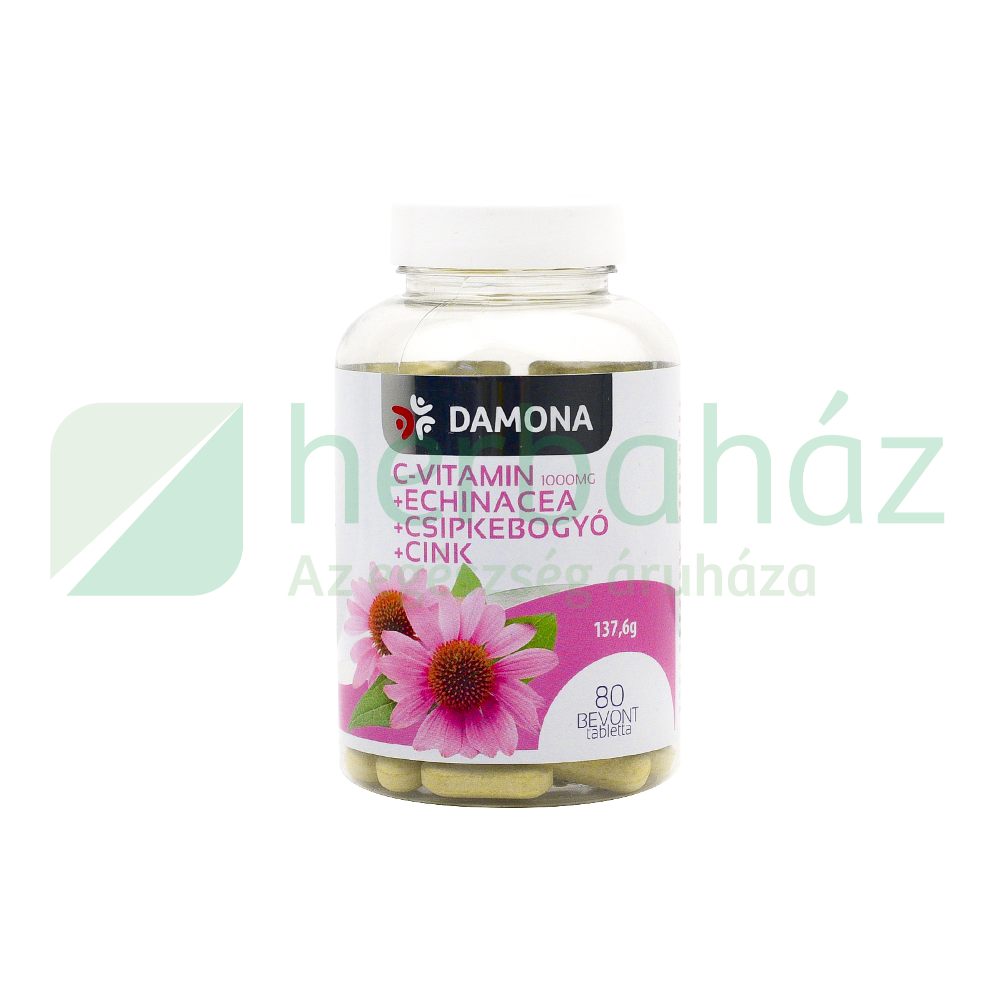 DAMONA C-VITAMIN 1000MG +ECHINACEA +CSIPKEBOGYÓ+CINK BEVONT TABLETTA 80DB