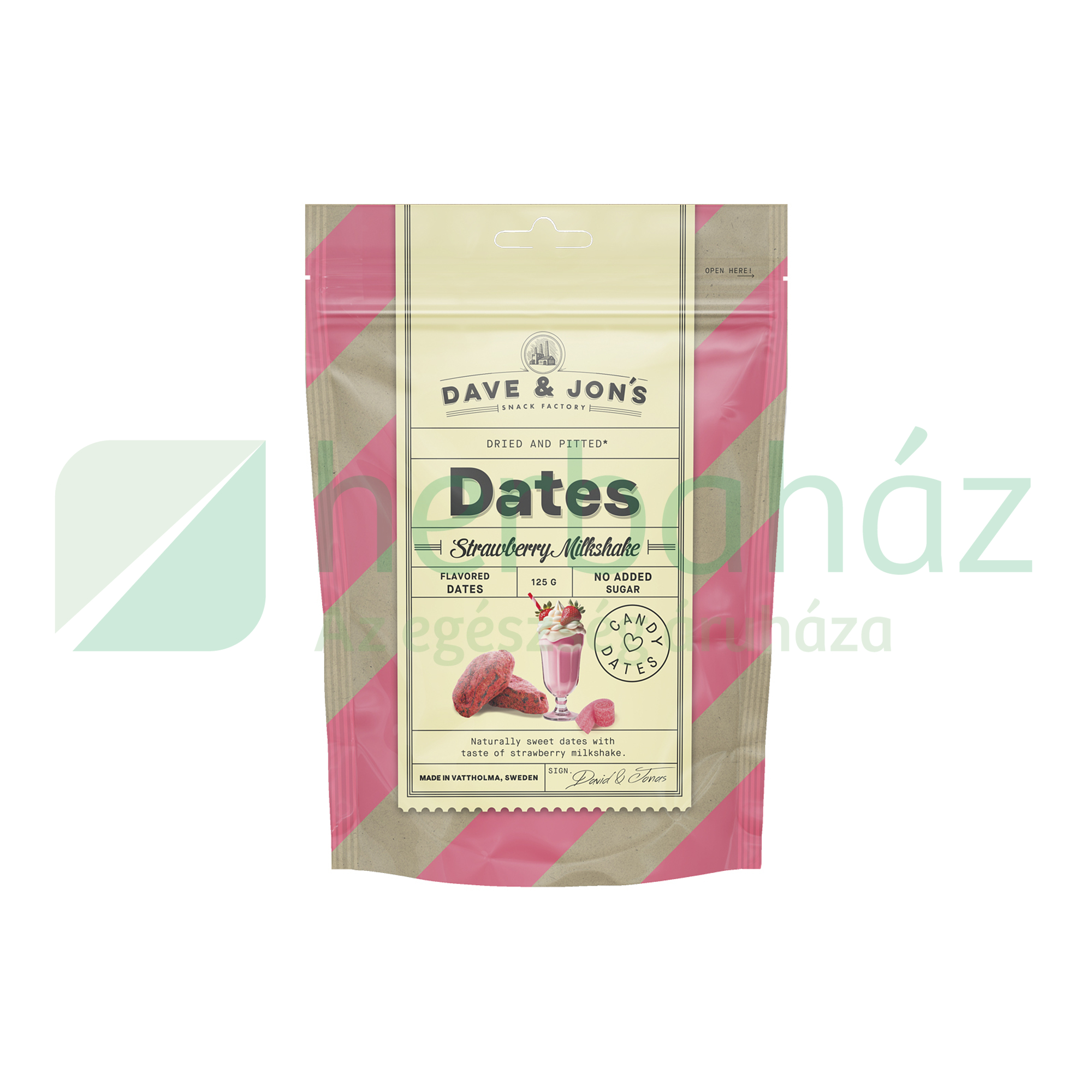DAVE&JONS DATES STRAWBERRY MILKSHAKE HCN 125G