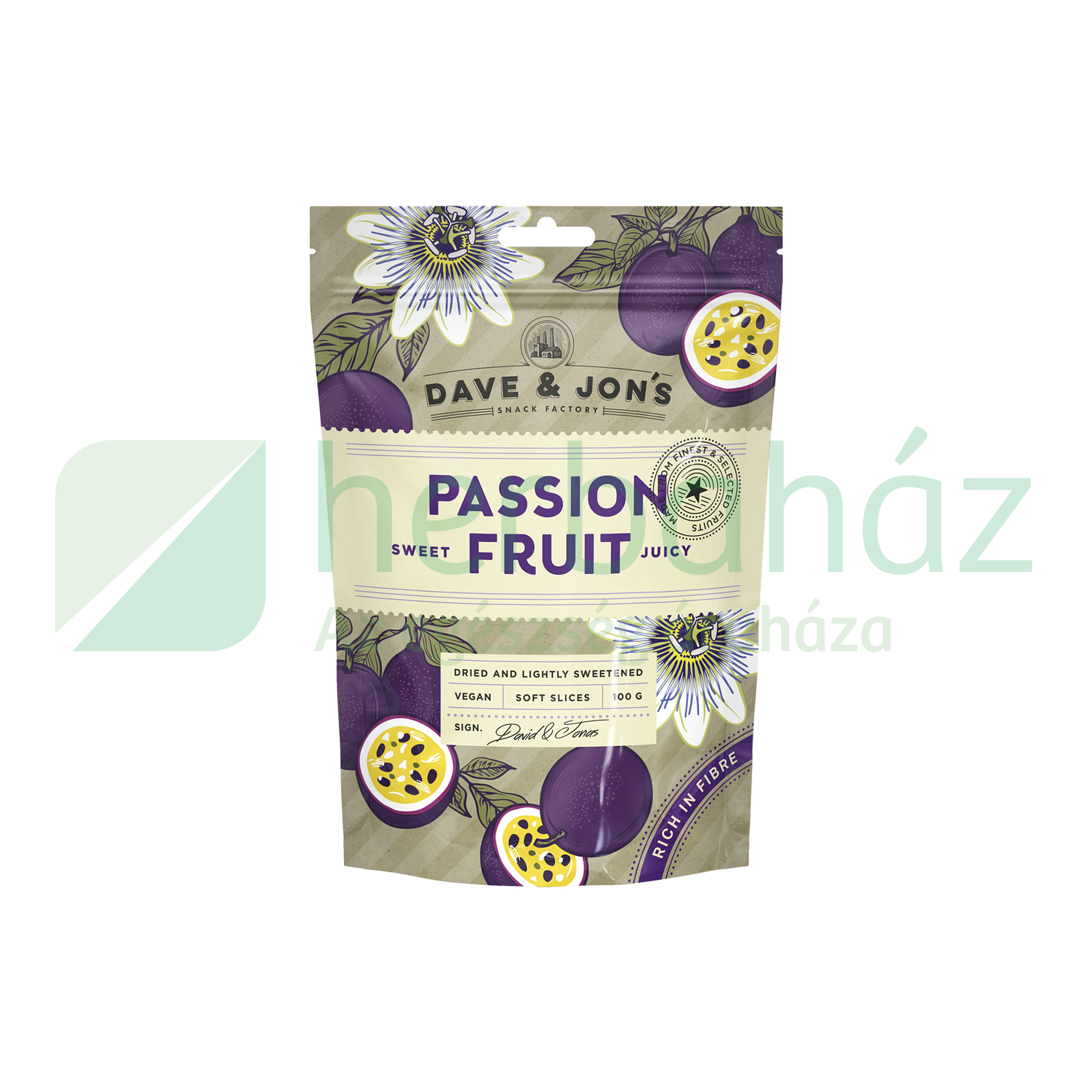 DAVE&JONS SZÁRÍTOTT PASSION FRUIT 100G