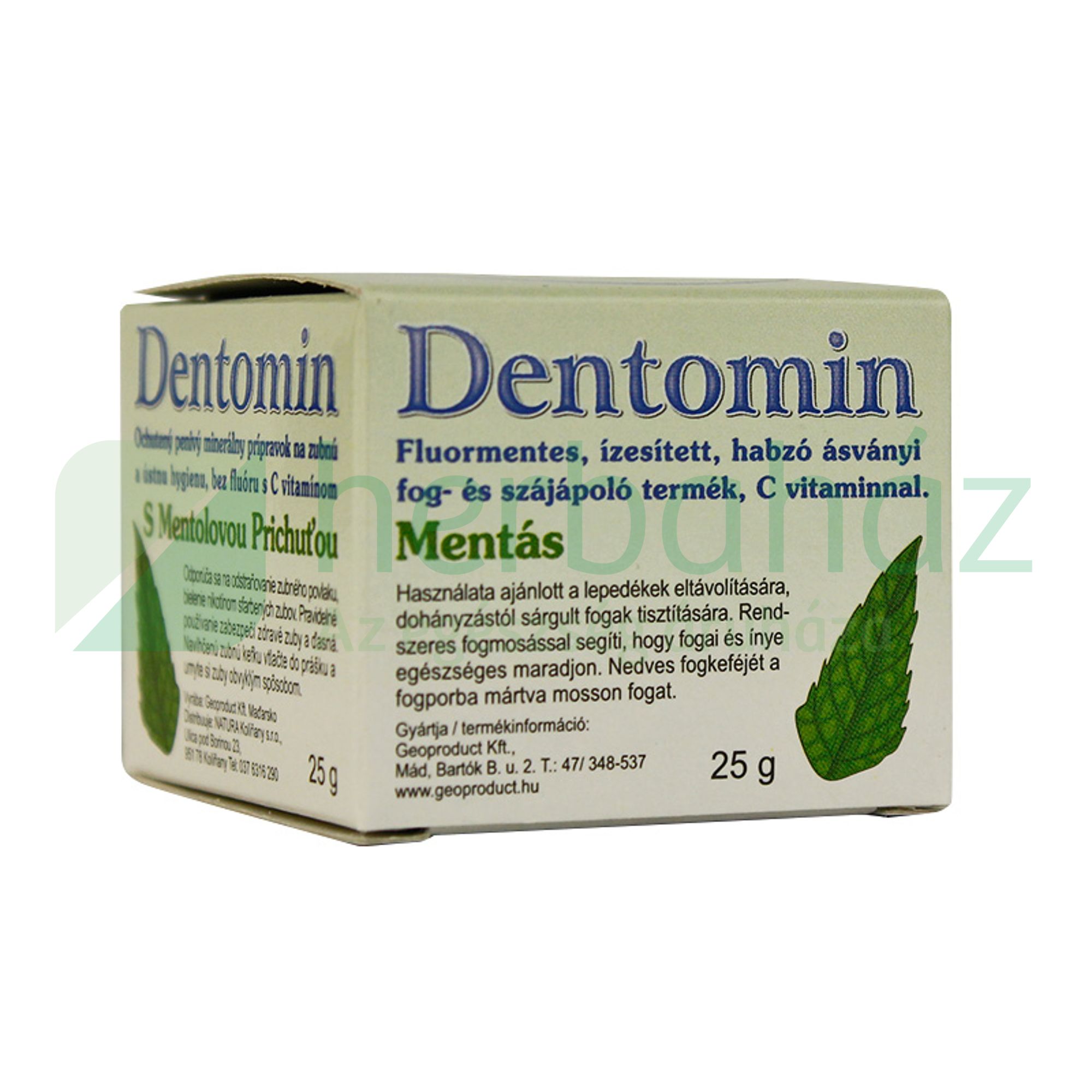 DENTOMIN H FOGPOR MENTÁS 25G