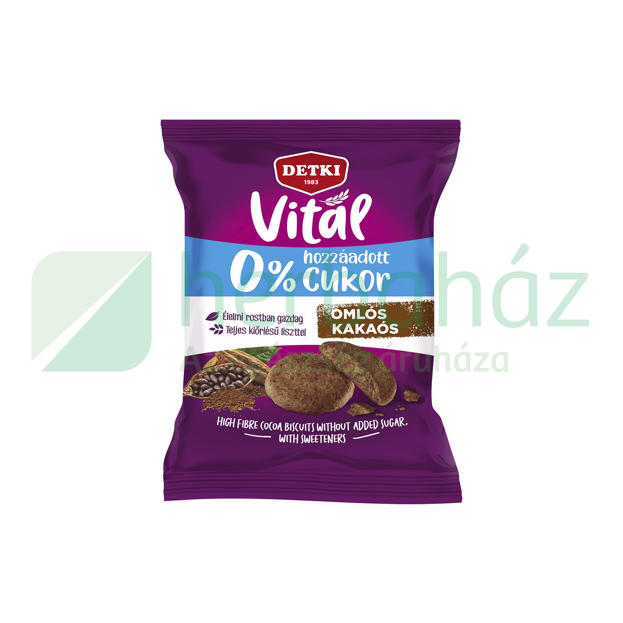 DETKI CUKORMENTES OMLÓS KEKSZ-KAKAÓS 180G