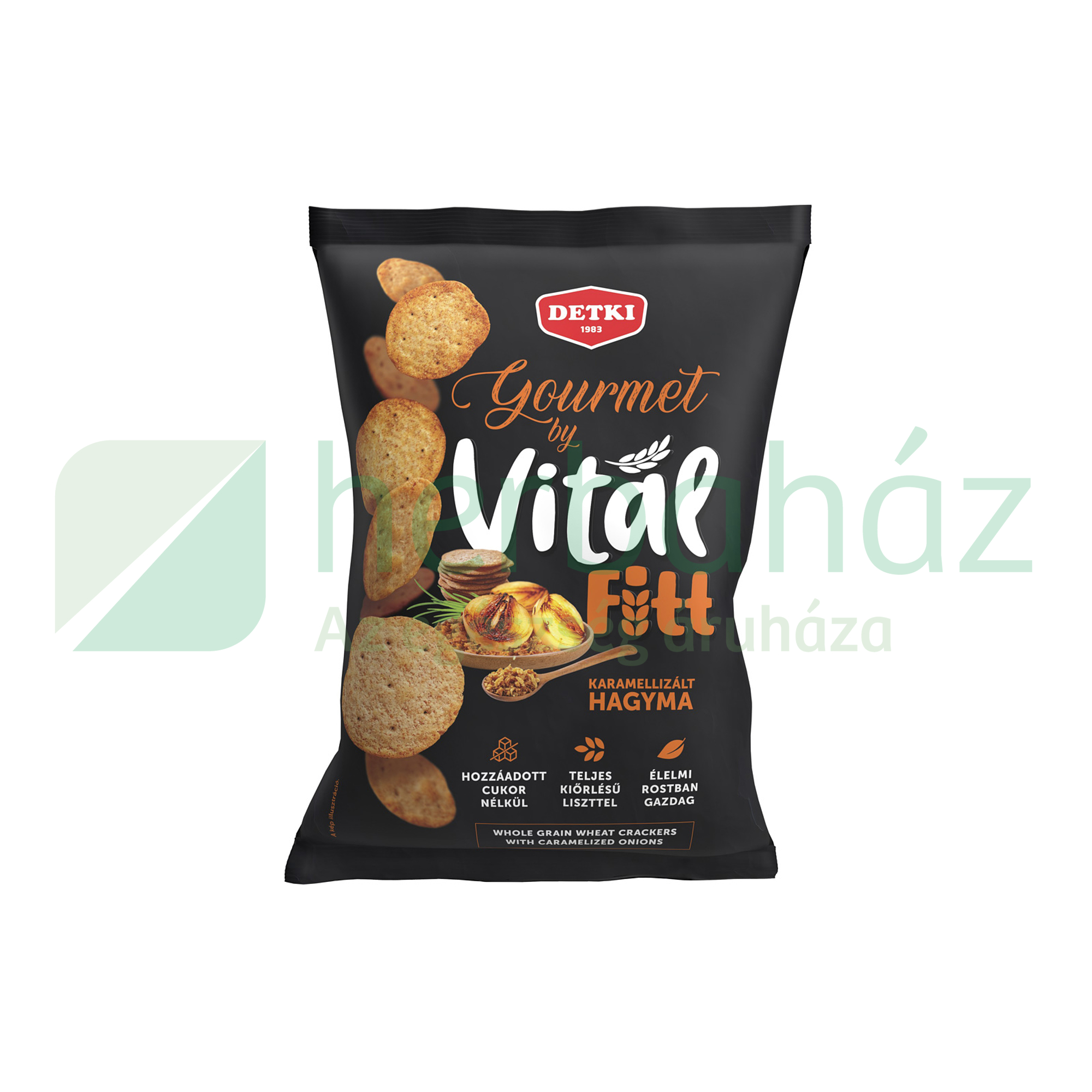 DETKI GOURMET VITAL FITT TELJES KIŐRLÉSŰ KRÉKER KARAMELLIZÁLT HAGYMÁS HCN 100G