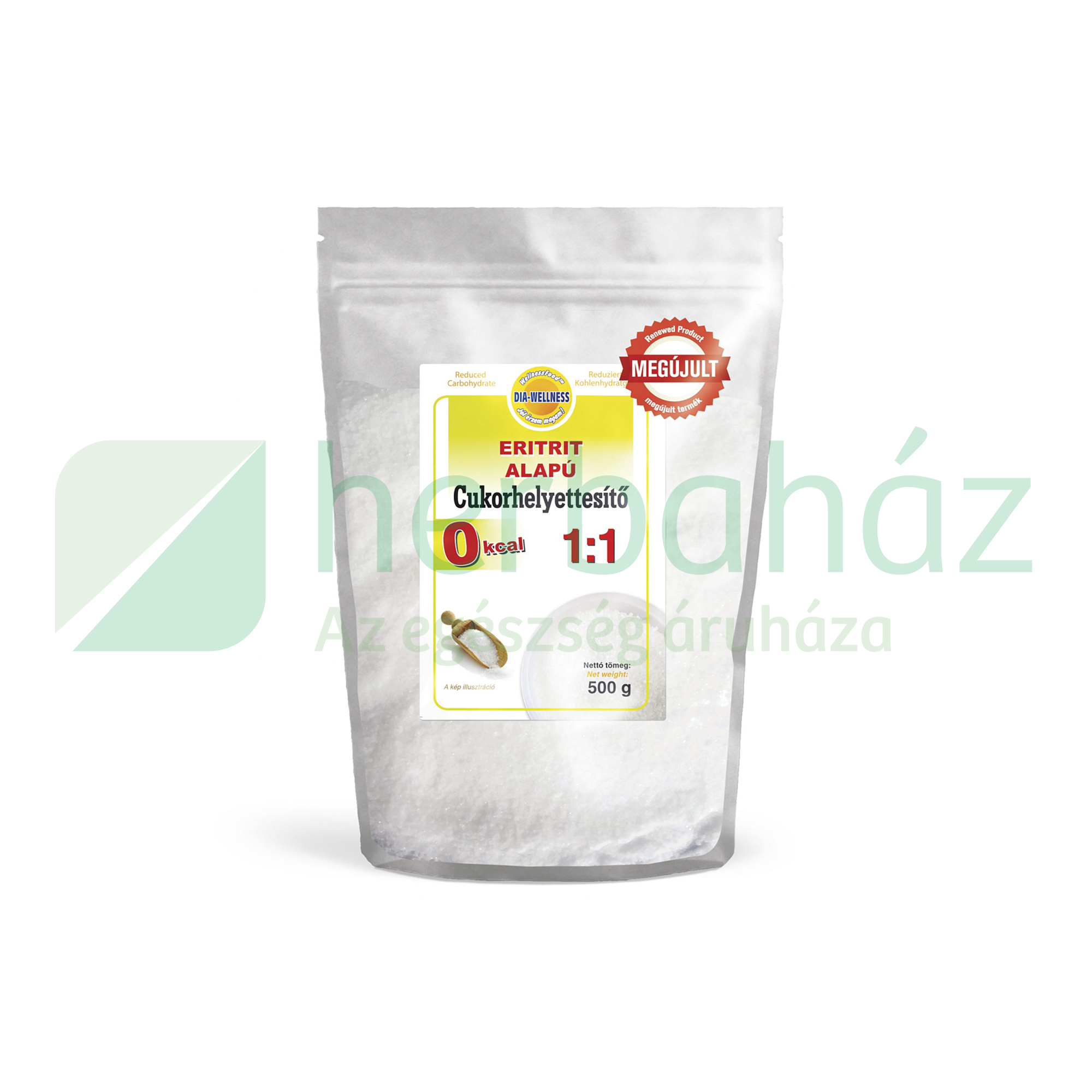 DIA-WELLNESS CUKORHELYETTESÍTŐ 1:1 ERITRITOL ALAPÚ 500G00