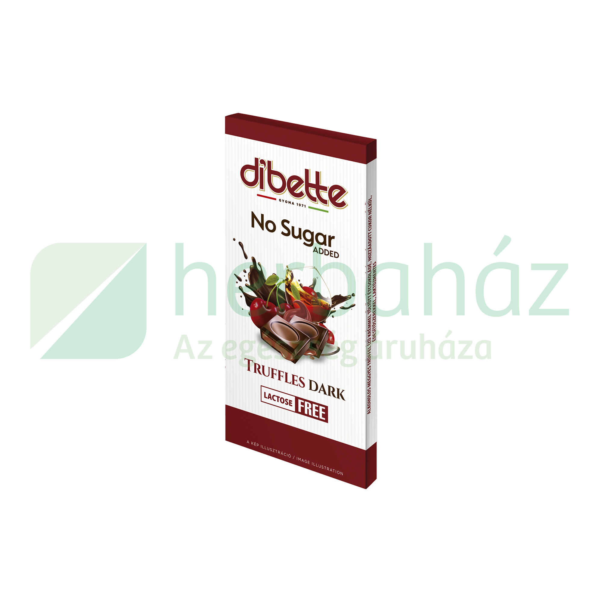 DIBETTE NAS ALKOHOLOS MEGGYES TRÜFFEL IZŰ KRÉMMEL TÖLTÖTT ÉTCSOKOLÁDÉ HCN ÚJ 80G