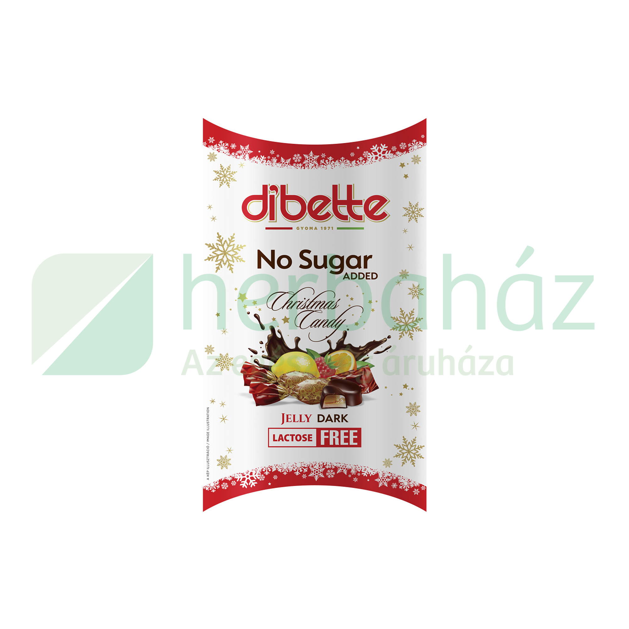 DIBETTE NAS VEGYES ZSELÉS SZALONCUKOR ÉTCSOKOLÁDÉVAL MÁRTVA ÉDESÍTŐSZERREL LM 220G