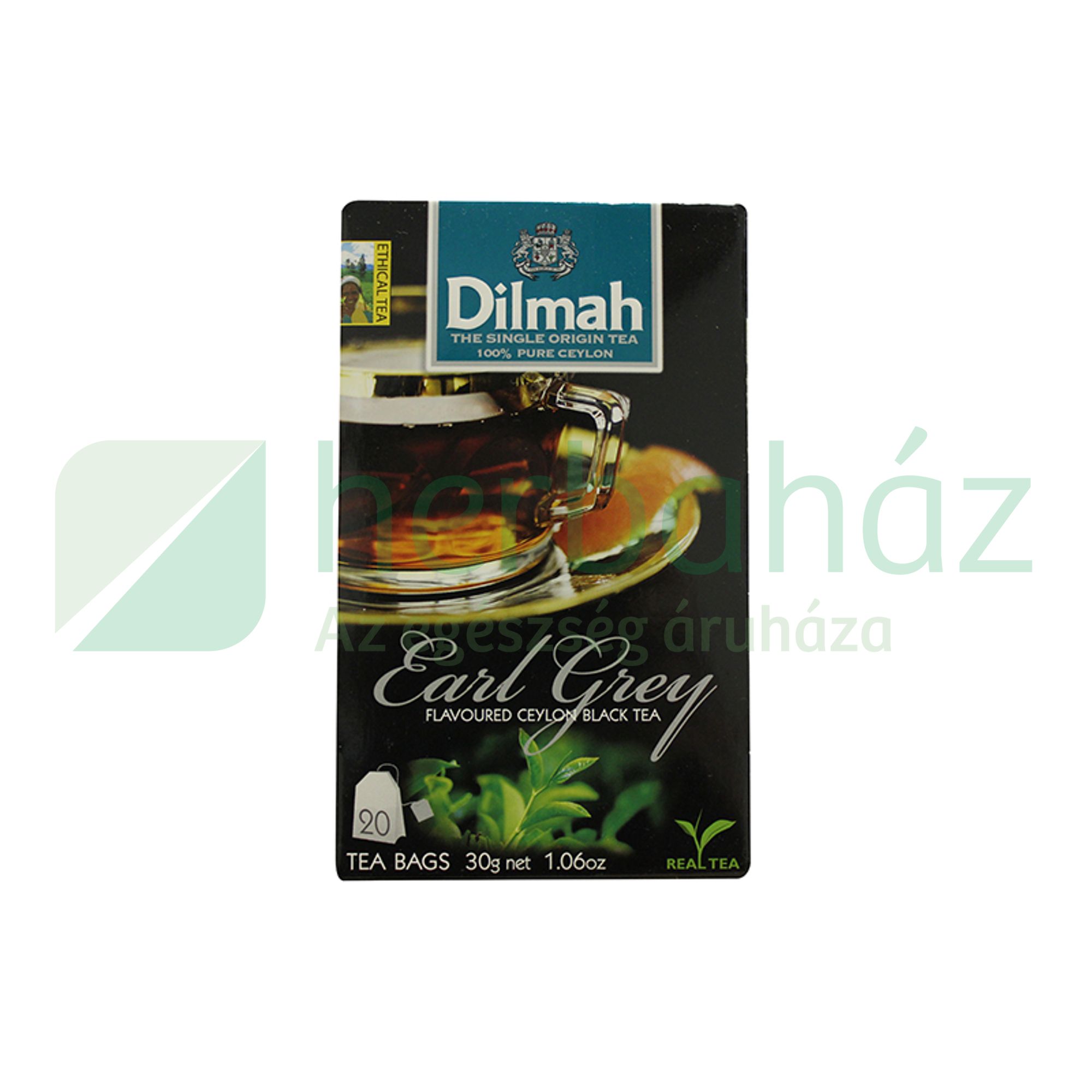 DILMAH TEA EARL GREY FEKETE BERGAMOTTAL 30G