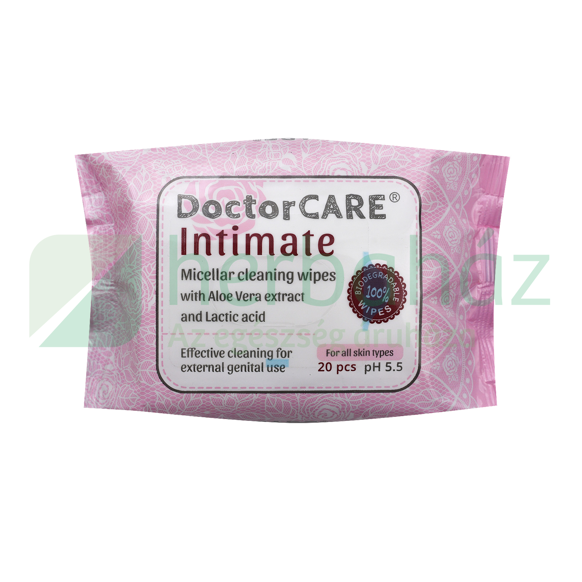 DOCTOR CARE 100% BIODEGRADABLE INTIM NEDVES TÖRLŐKENDŐ 20DB