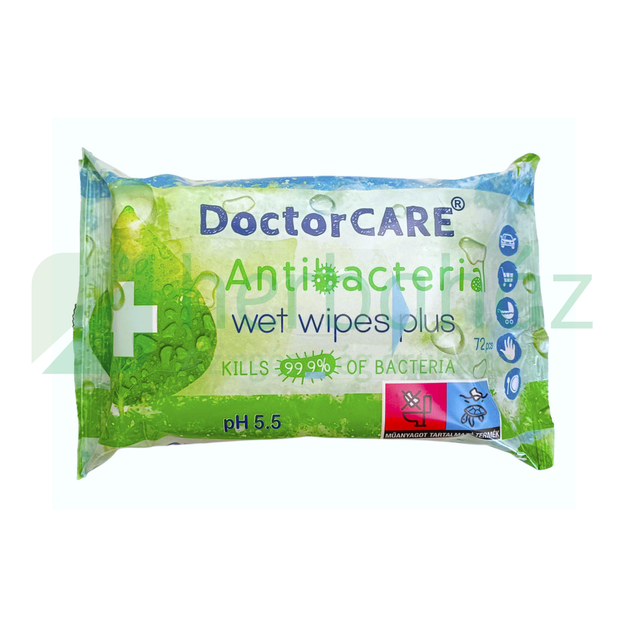 DOCTOR CARE ANTIBAKTERIÁLIS NEDVES TÖRLŐKENDŐ PLUSZ 72 DB