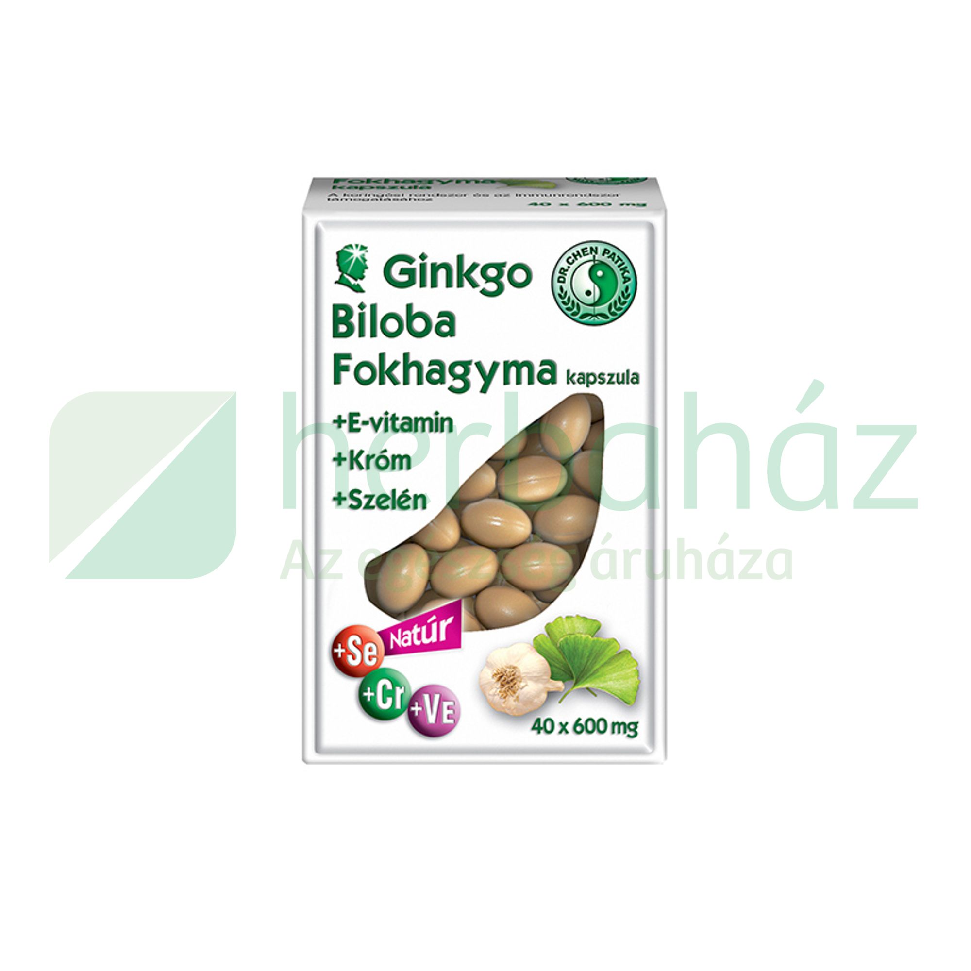 DR.CHEN GINKGO BILOBA + FOKHAGYMA 600MG KAPSZULA 40DB