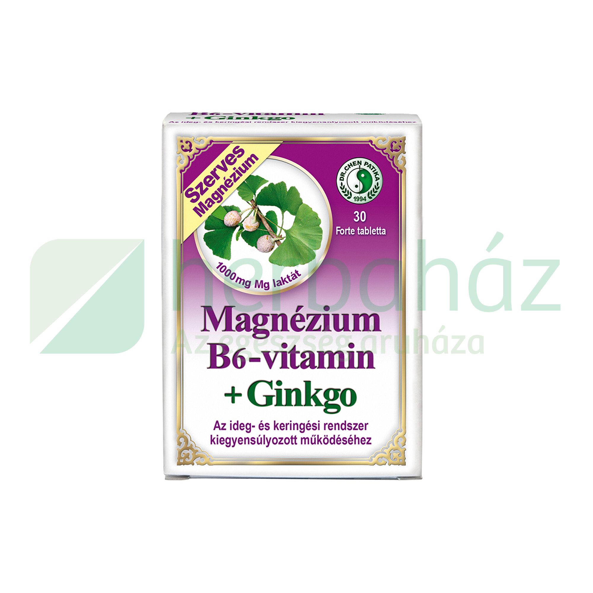 DR.CHEN MAGNÉZIUM B6+GINKGO FORTE TABLETTA 30DB