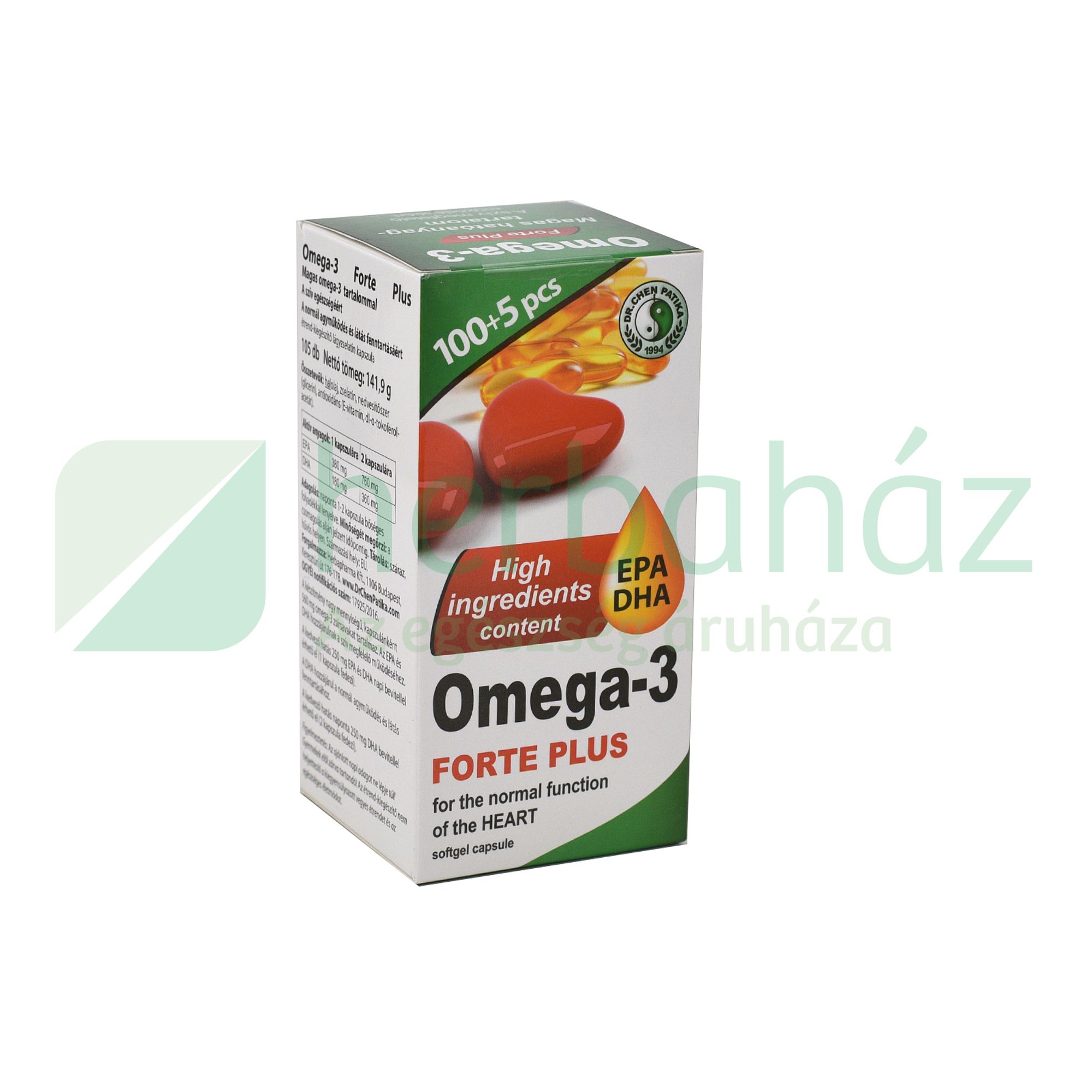 DR.CHEN OMEGA-3 FORTE PLUS KAPSZULA 105DB