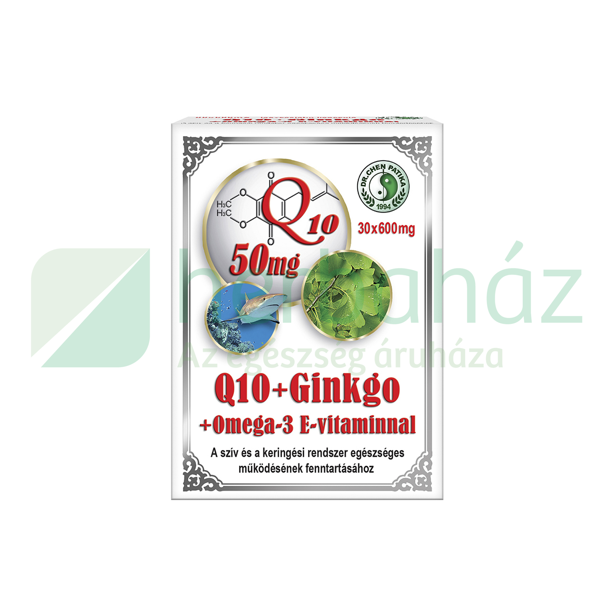 DR.CHEN Q10 GINKGO OMEGA-3 KAPSZULA 30DB