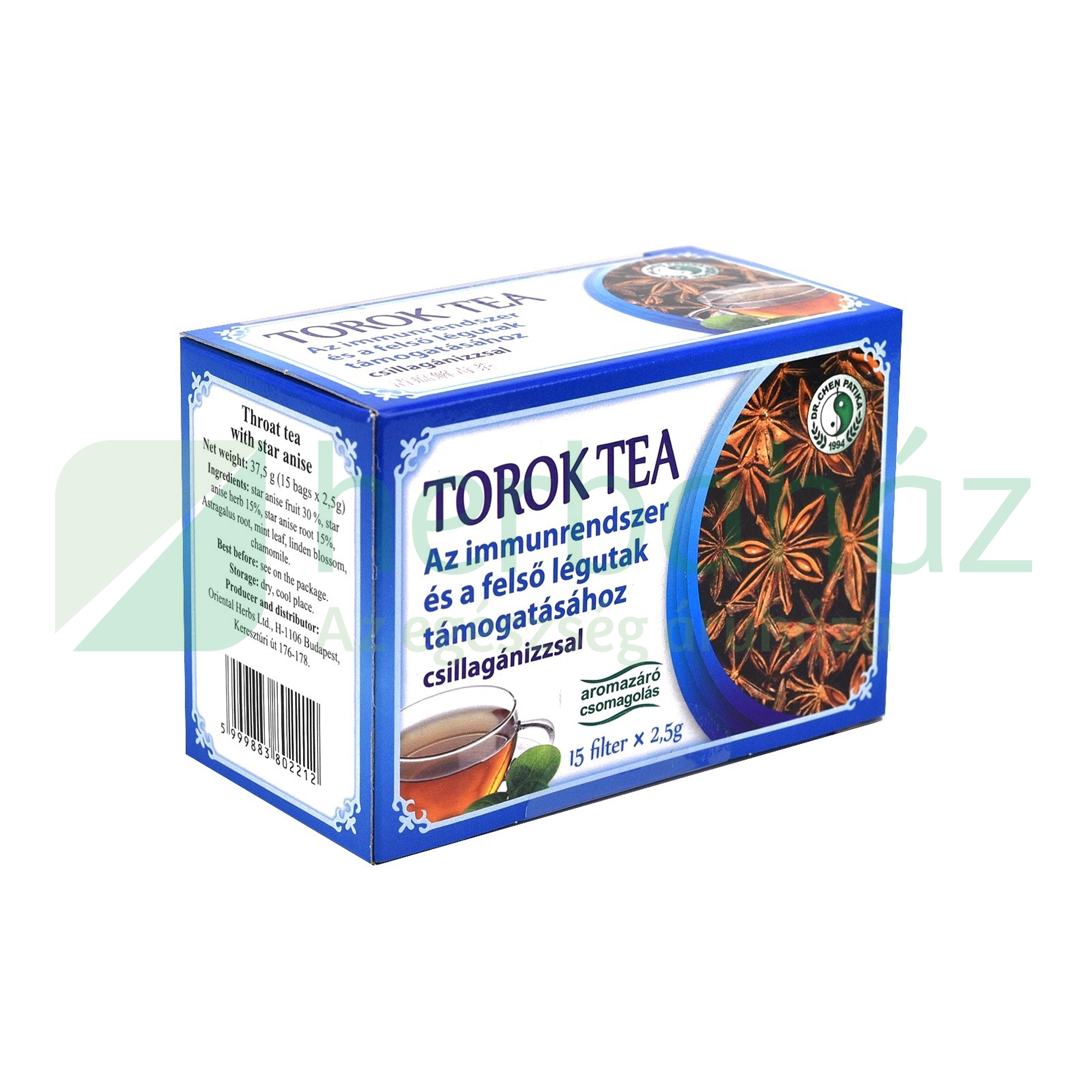 DR.CHEN TOROK TEA CSILLAGÁNIZZSAL FILTERES 15DB