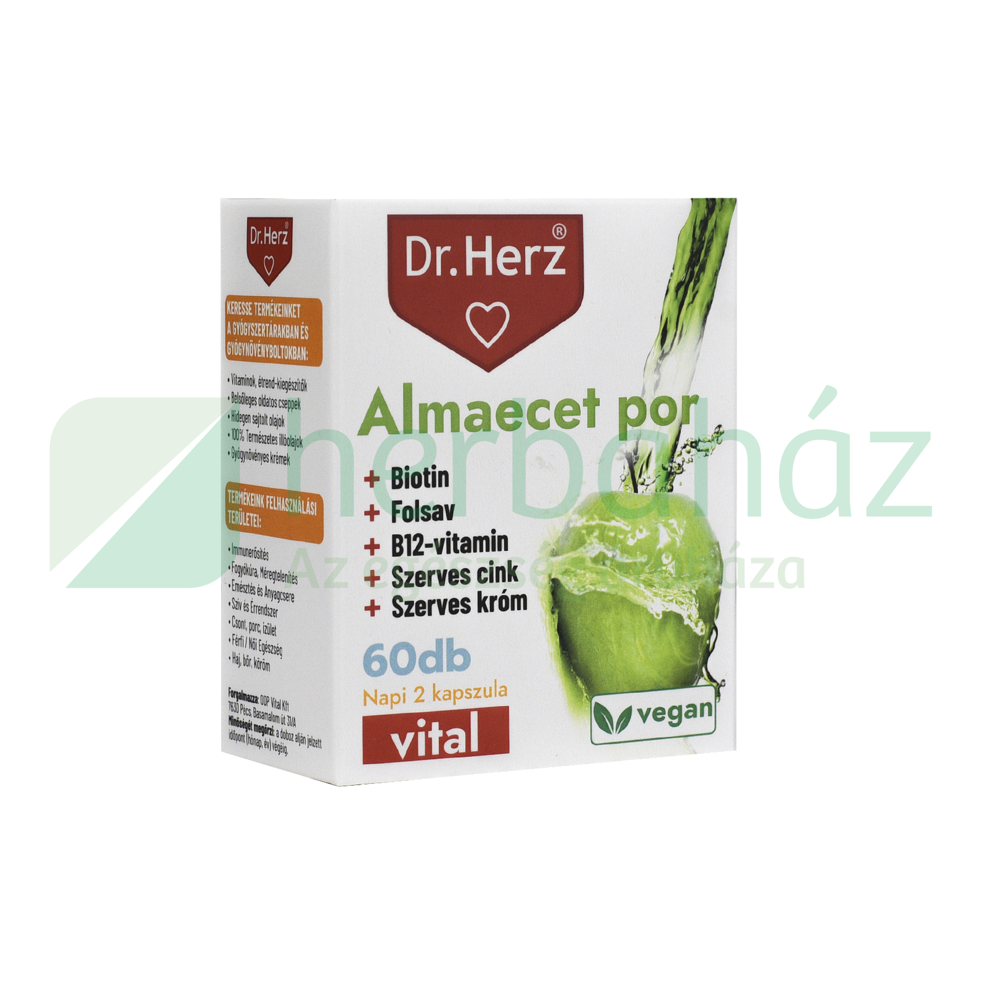 DR. HERZ ALMAECET POR+BIOTIN+FOLSAV KAPSZULA 60DB