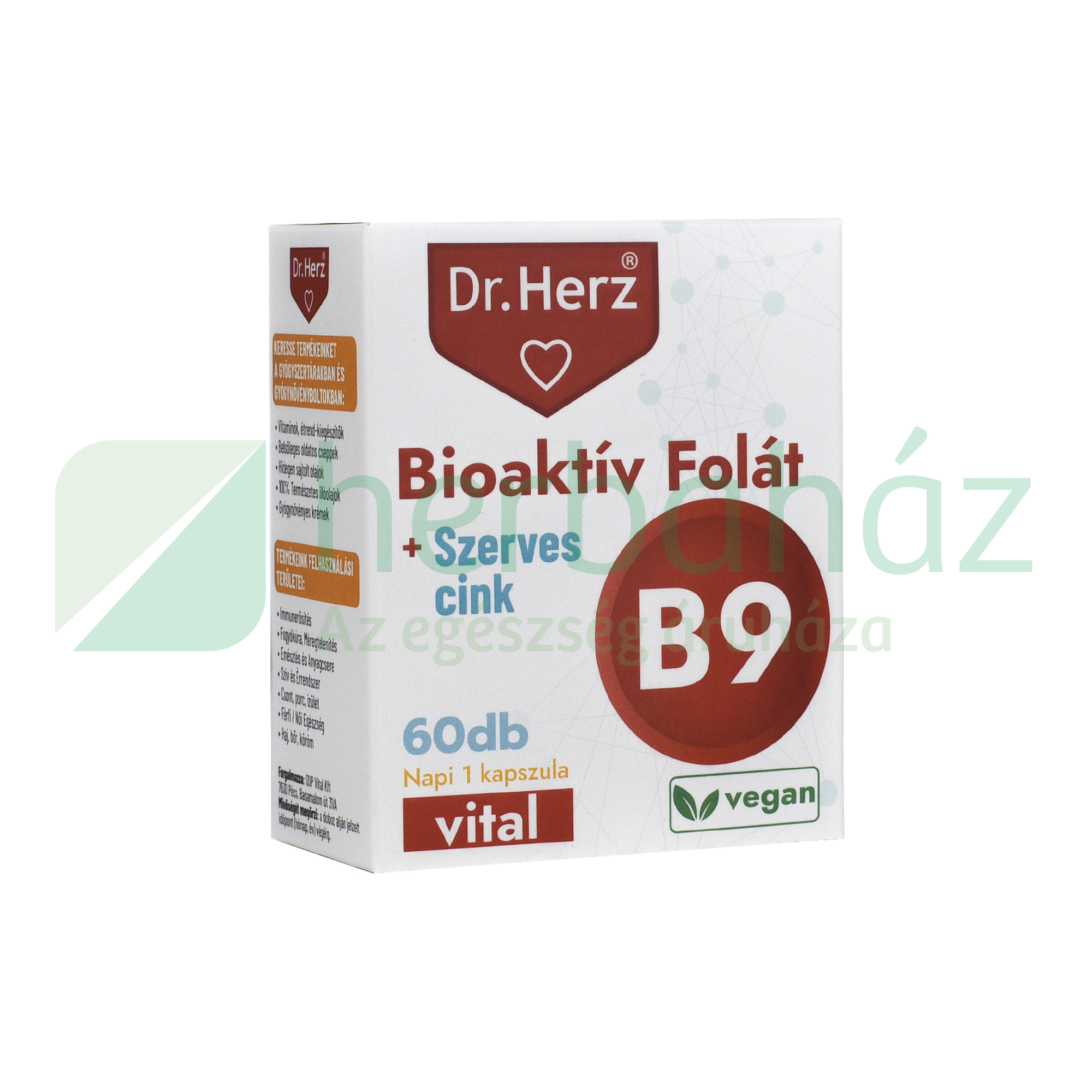 DR.HERZ BIOAKTIV FOLÁT+SZERVES CINK KAPSZULA 60DB