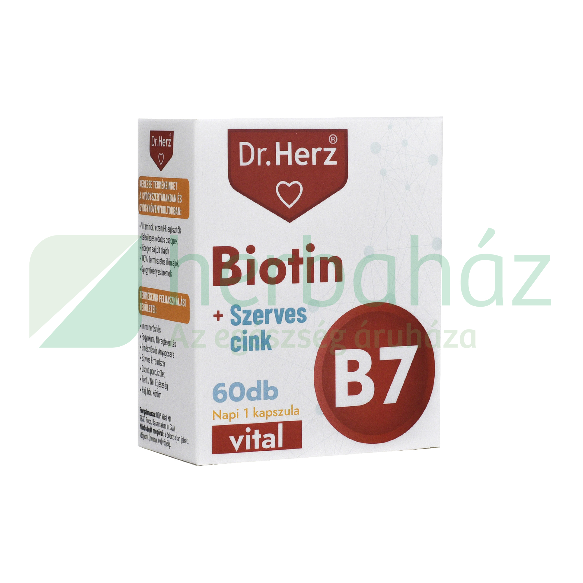 DR.HERZ BIOTIN+SZERVES CINK KAPSZULA 60DB