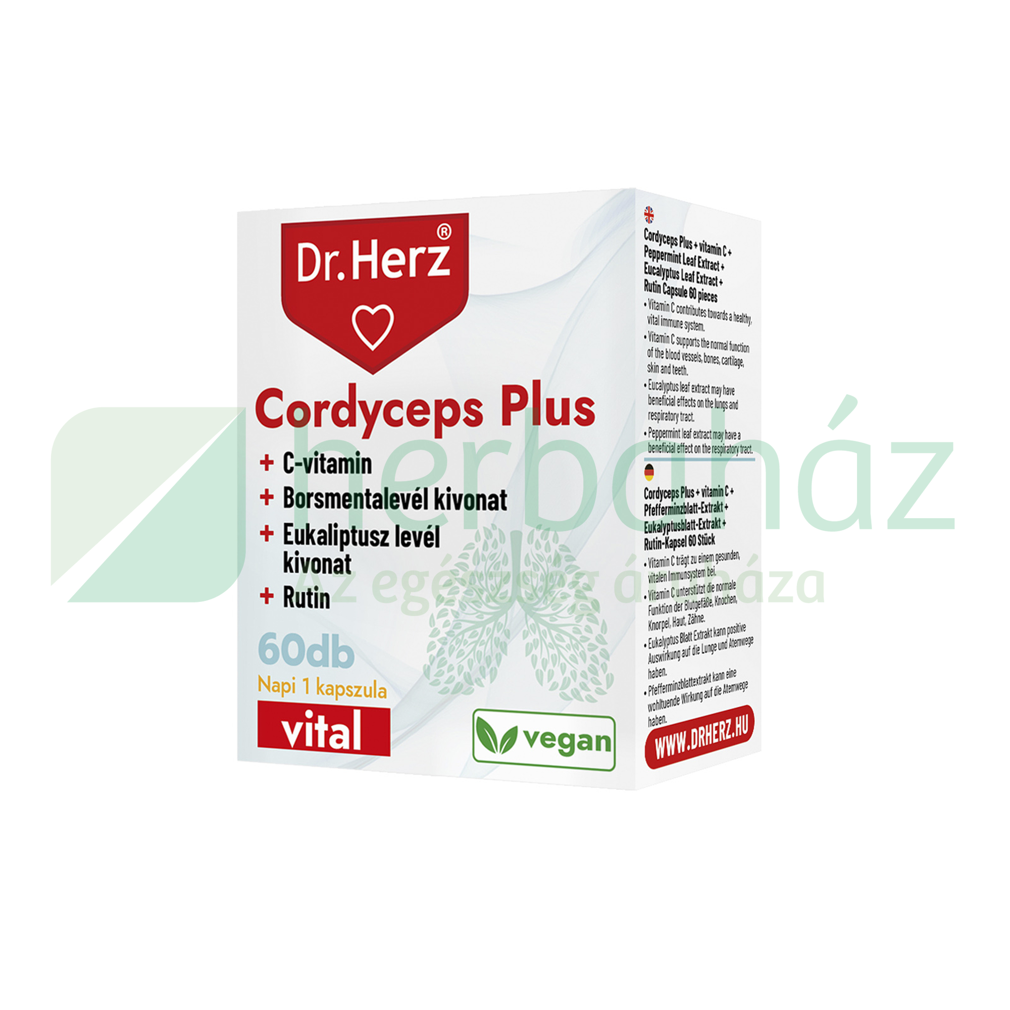 DR. HERZ CORDYCEPS PLUS+C-VITAMIN KAPSZULA 60DB