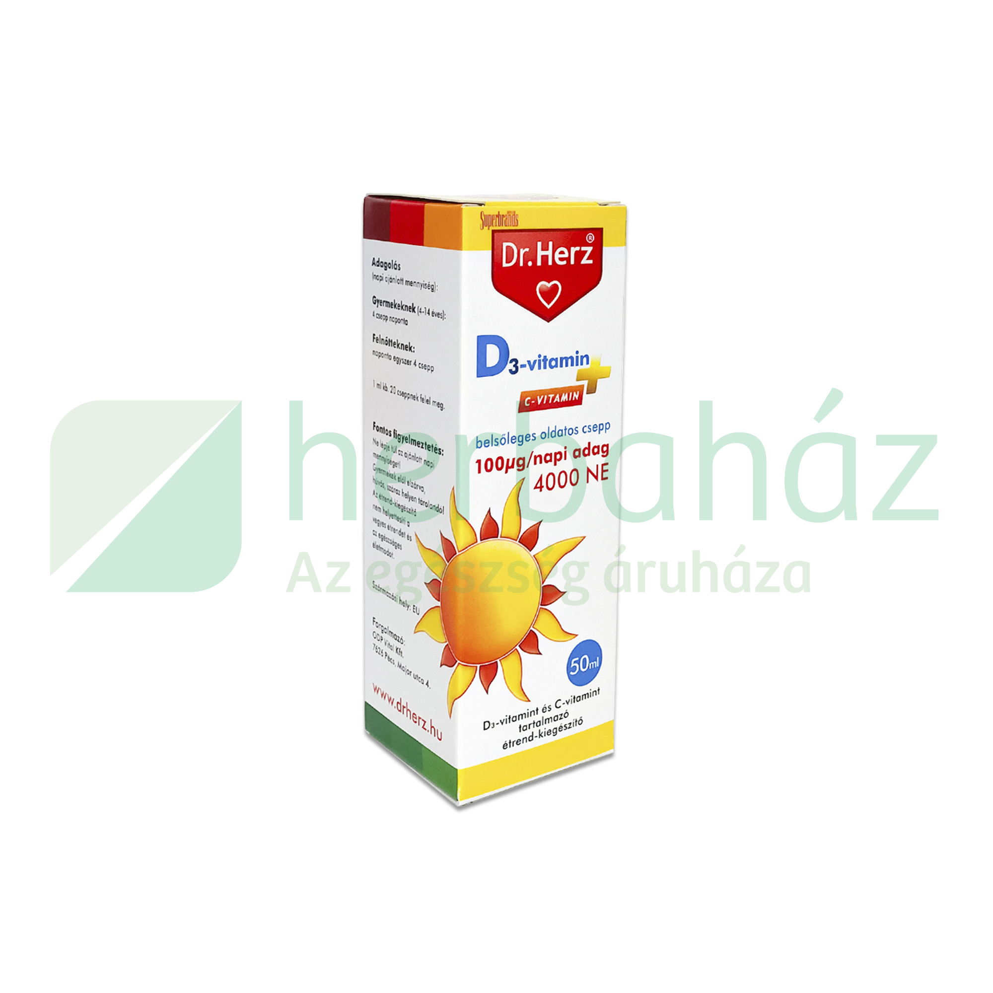 DR. HERZ D-VITAMIN+C-VITAMIN CSEPP 50ML