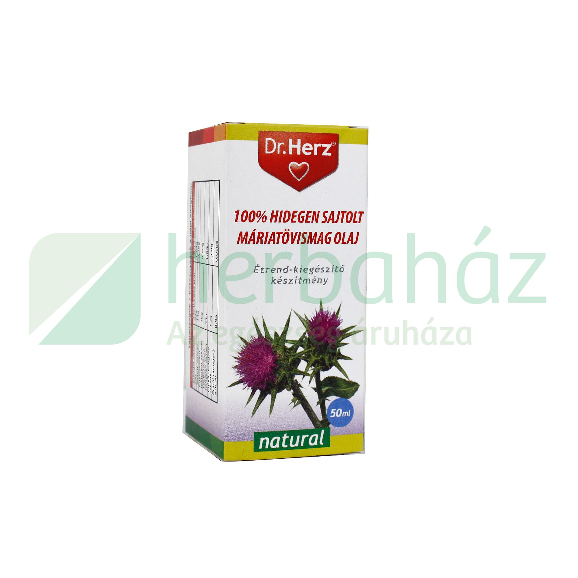 DR. HERZ MÁRIATÖVISMAG OLAJ 100% HIDEGEN SAJTOLT 50ML
