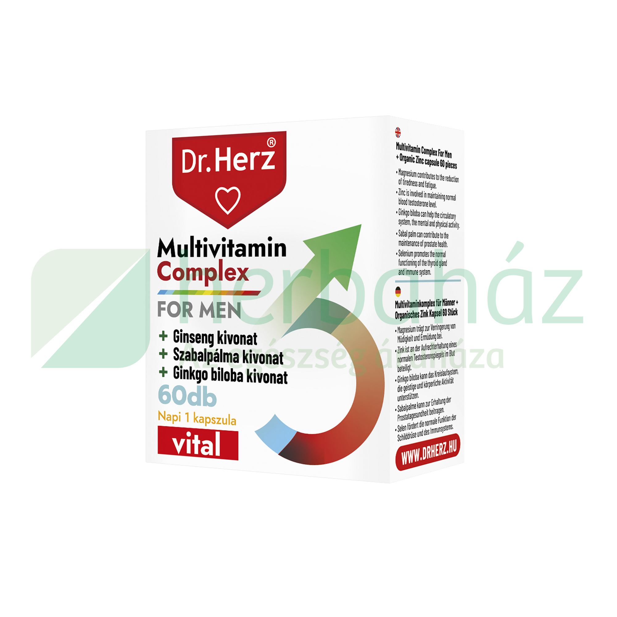 DR. HERZ MULTIVITAMIN FÉRFIAKNAK KAPSZULA 60DB