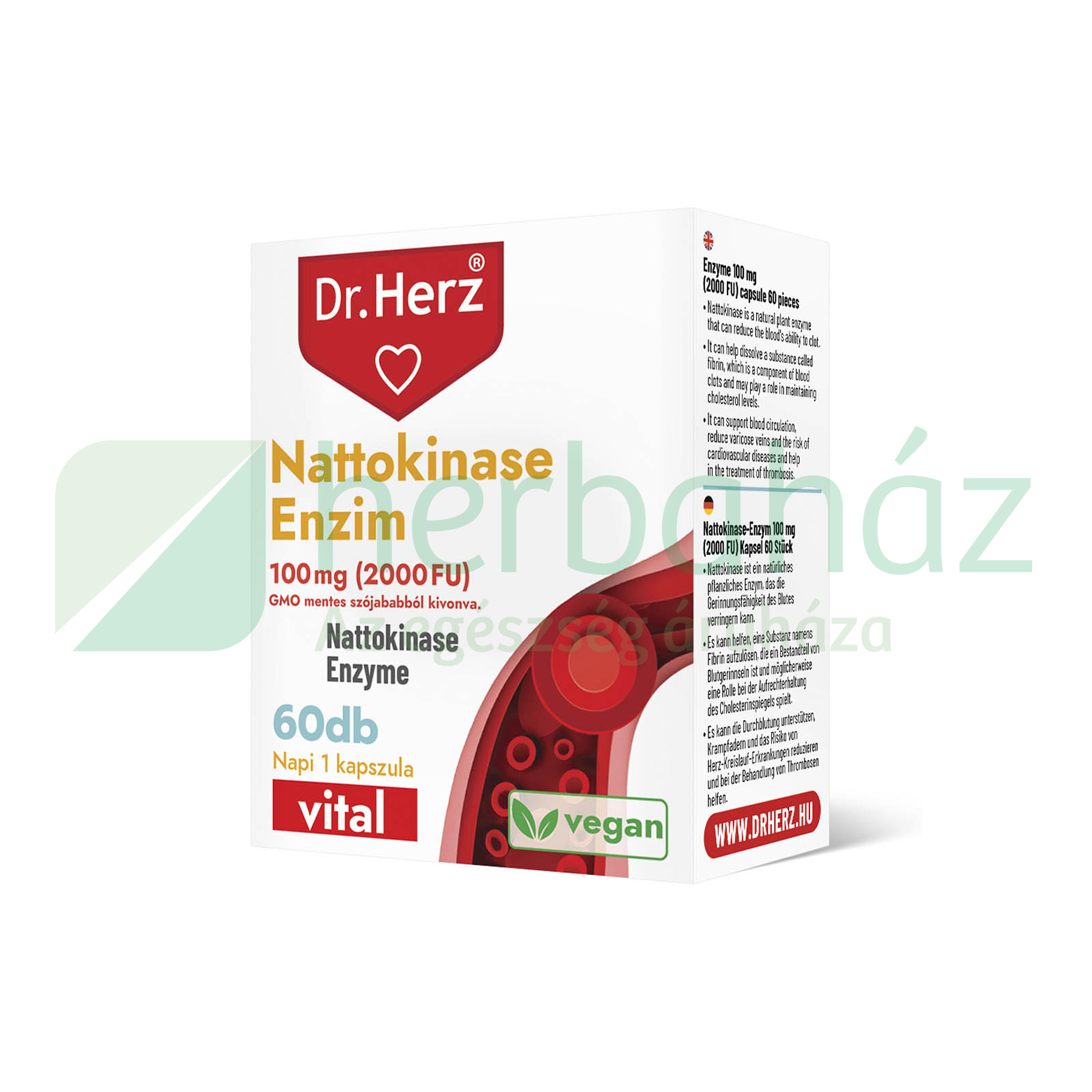 DR. HERZ NATTOKINASE ENZIM 100MG 2000 FU KAPSZULA 60DB
