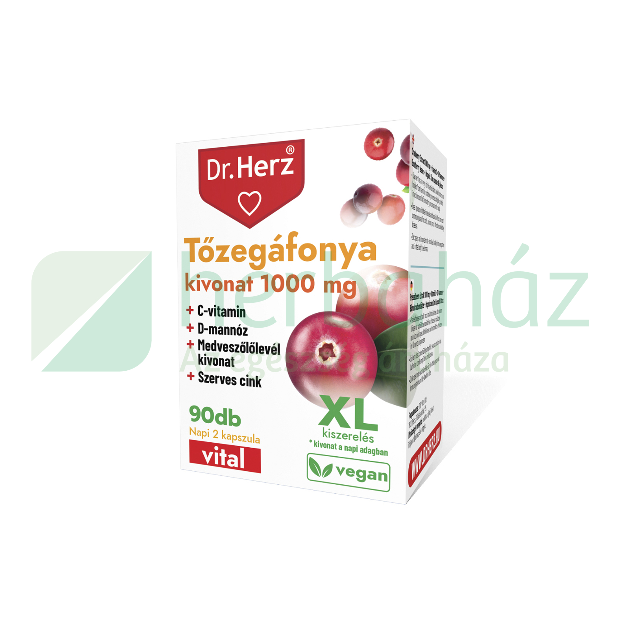 DR. HERZ TŐZEGÁFONYA KIVONAT 1000MG XL 90DB