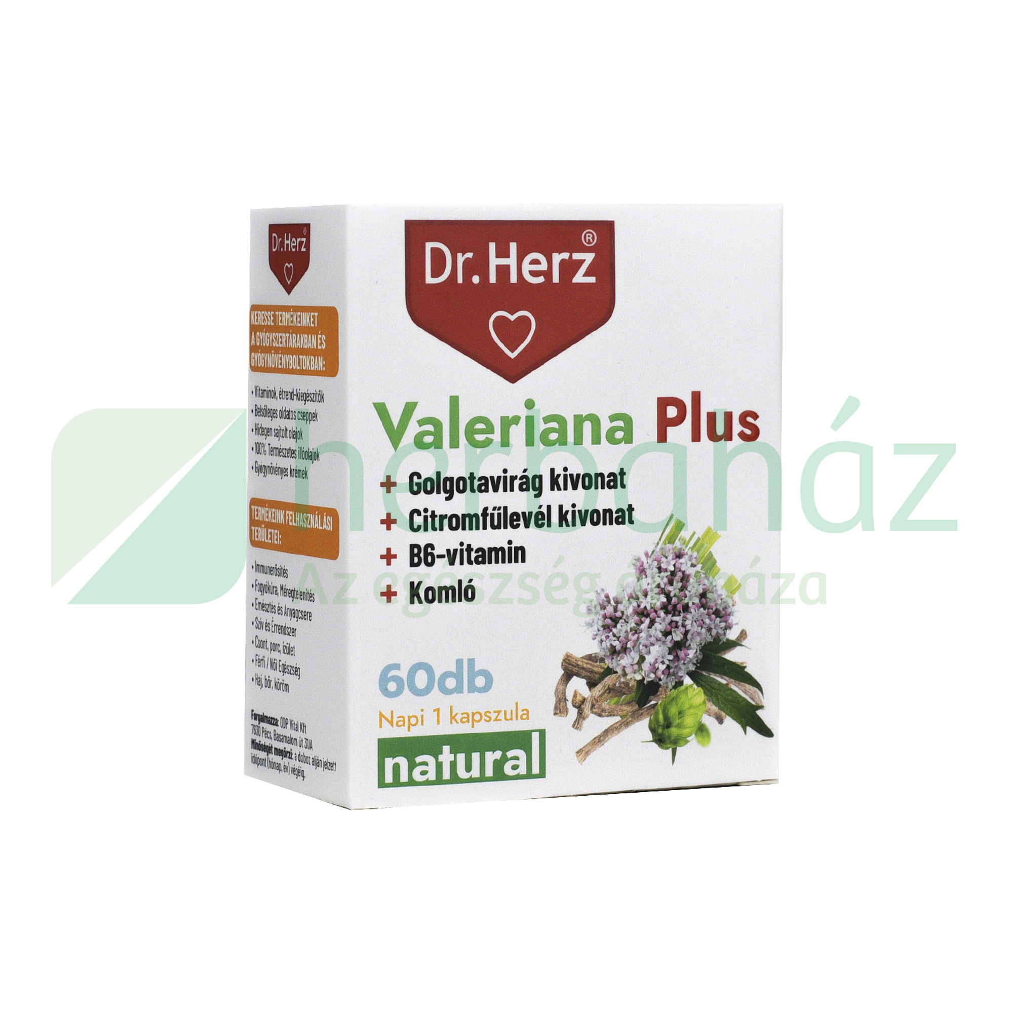 DR. HERZ VALERIANA PLUS KAPSZULA 60DB