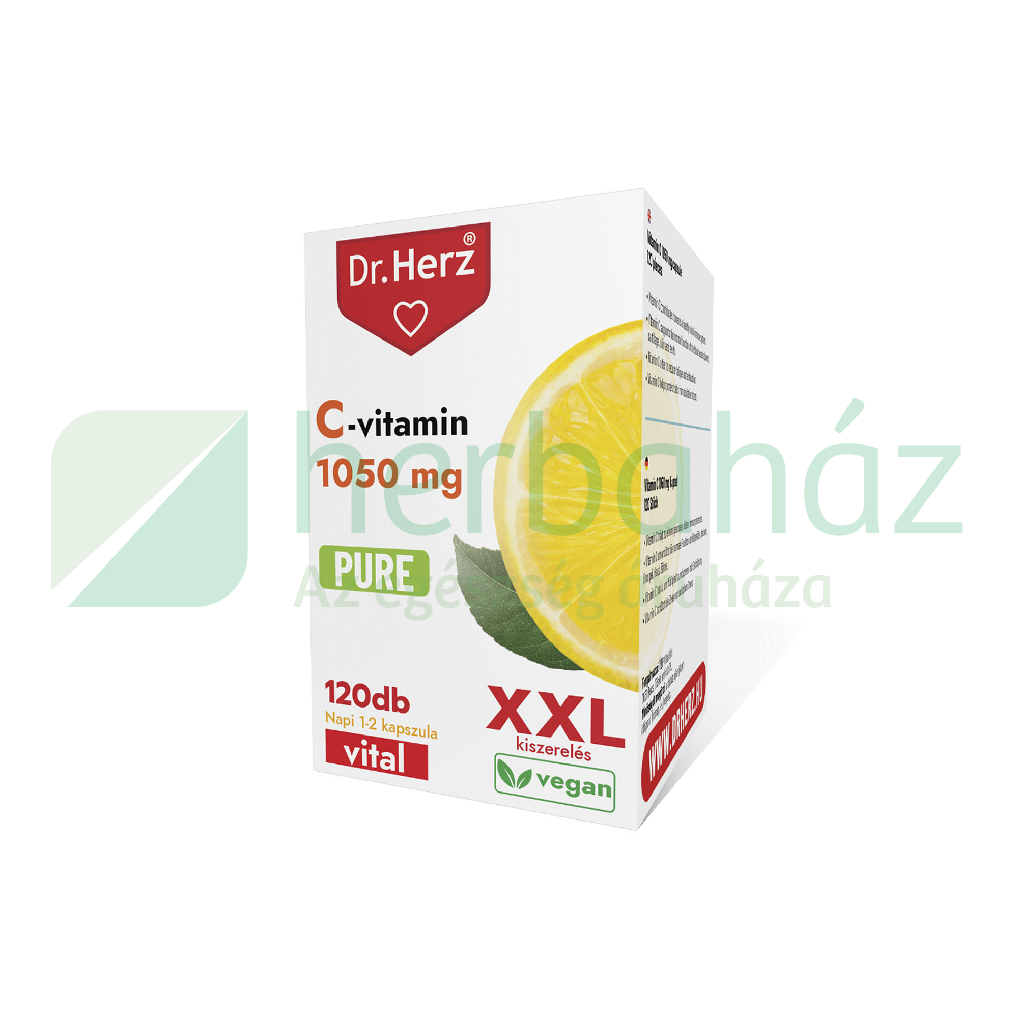 DR. HERZ XXL C-VITAMIN 1050MG PURE KAPSZULA 120DB