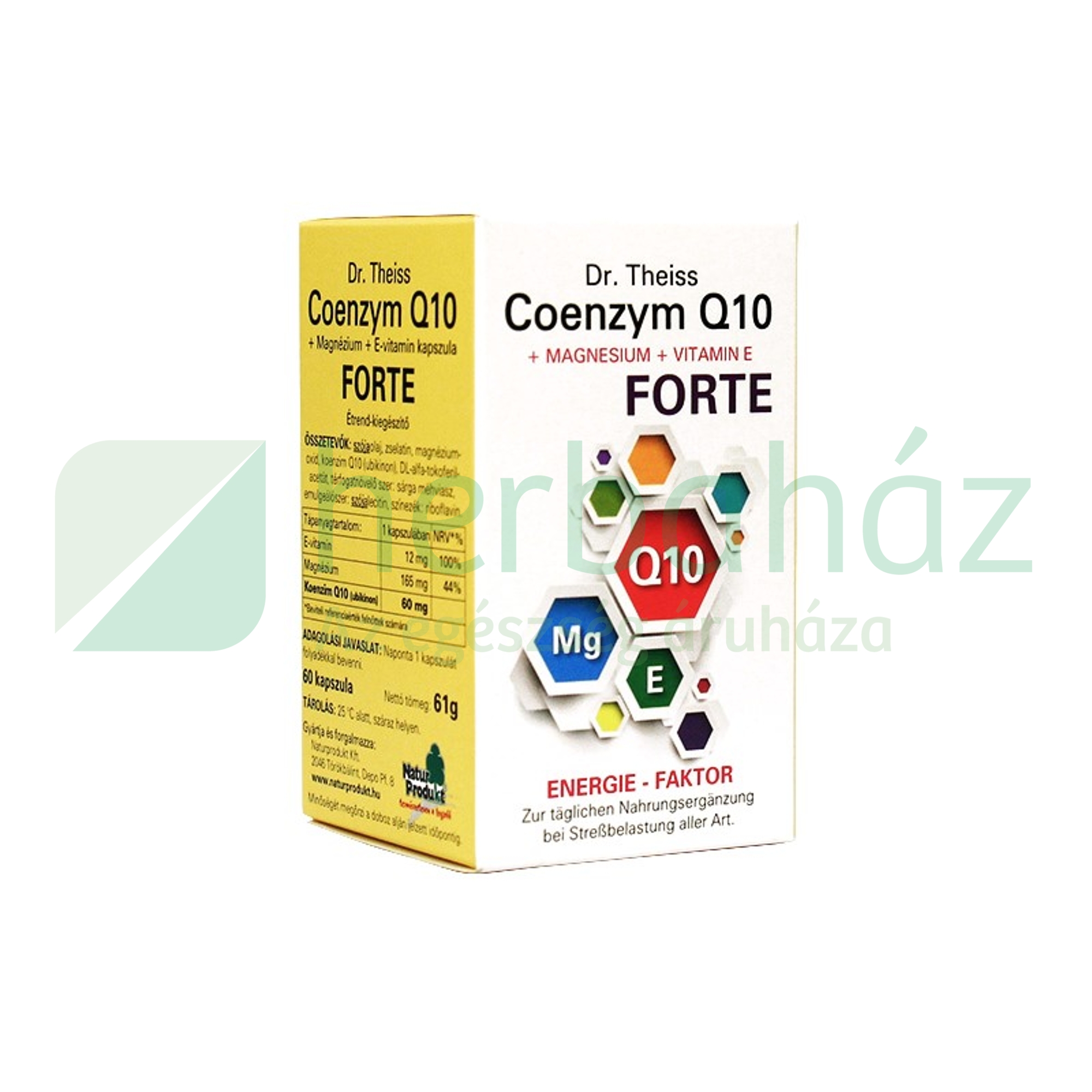 DR. THEISS COENZYM Q10 MAGNÉZIUM + E-VITAMIN FORTE KAPSZULA 60DB