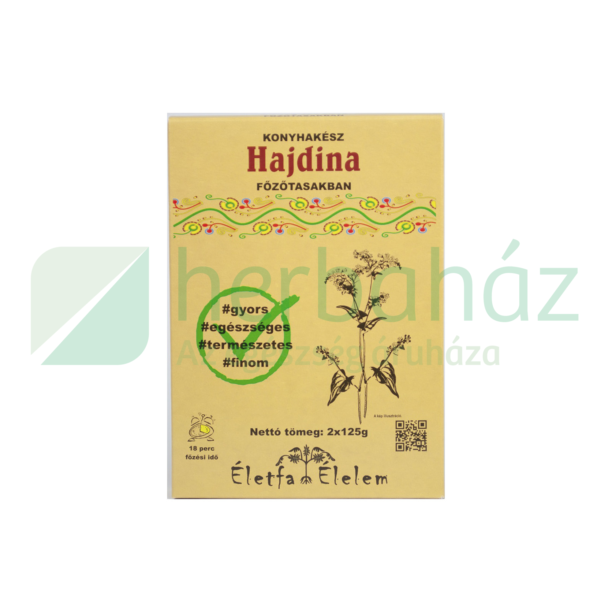 ÉLETFA HAJDINA FŐZŐTASAKBAN 2X125G