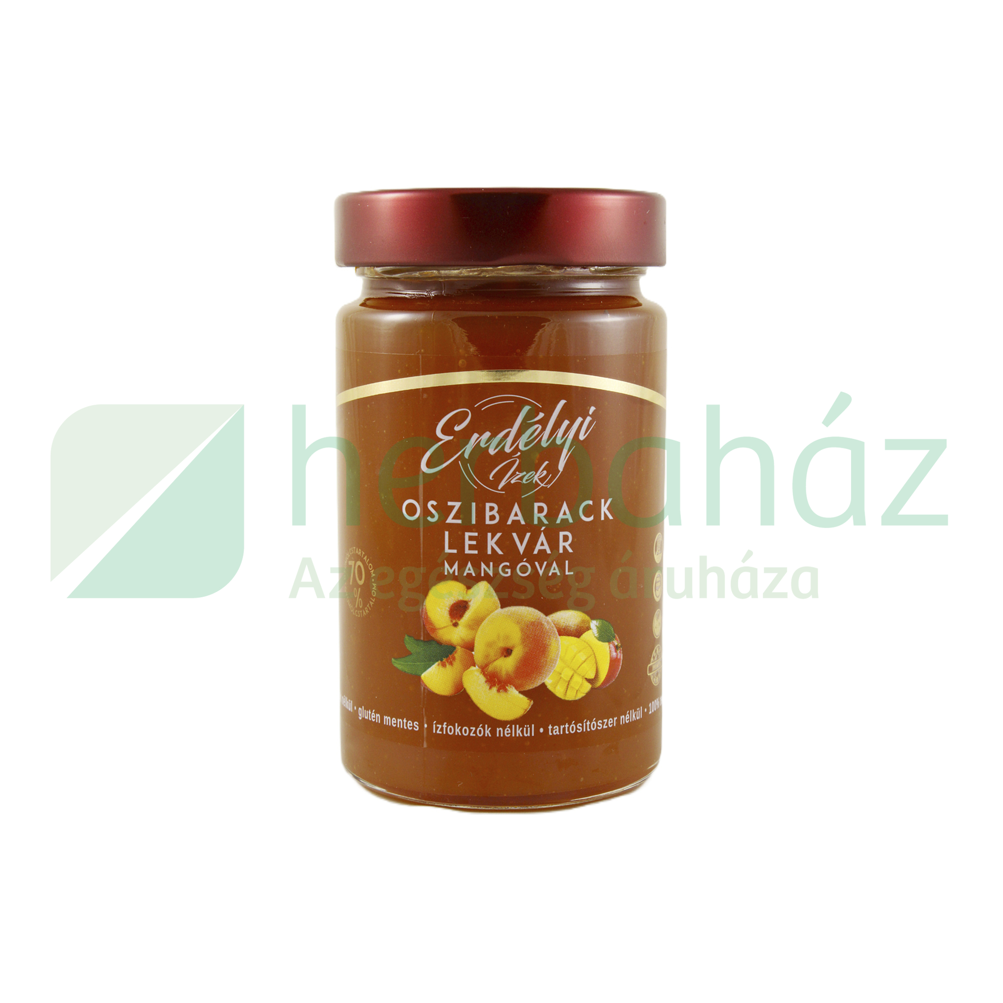 ERDÉLYI ÍZEK ŐSZIBARACK- MANGÓ LEKVÁR 70% GYÜMÖLCSTARTALOM 380G