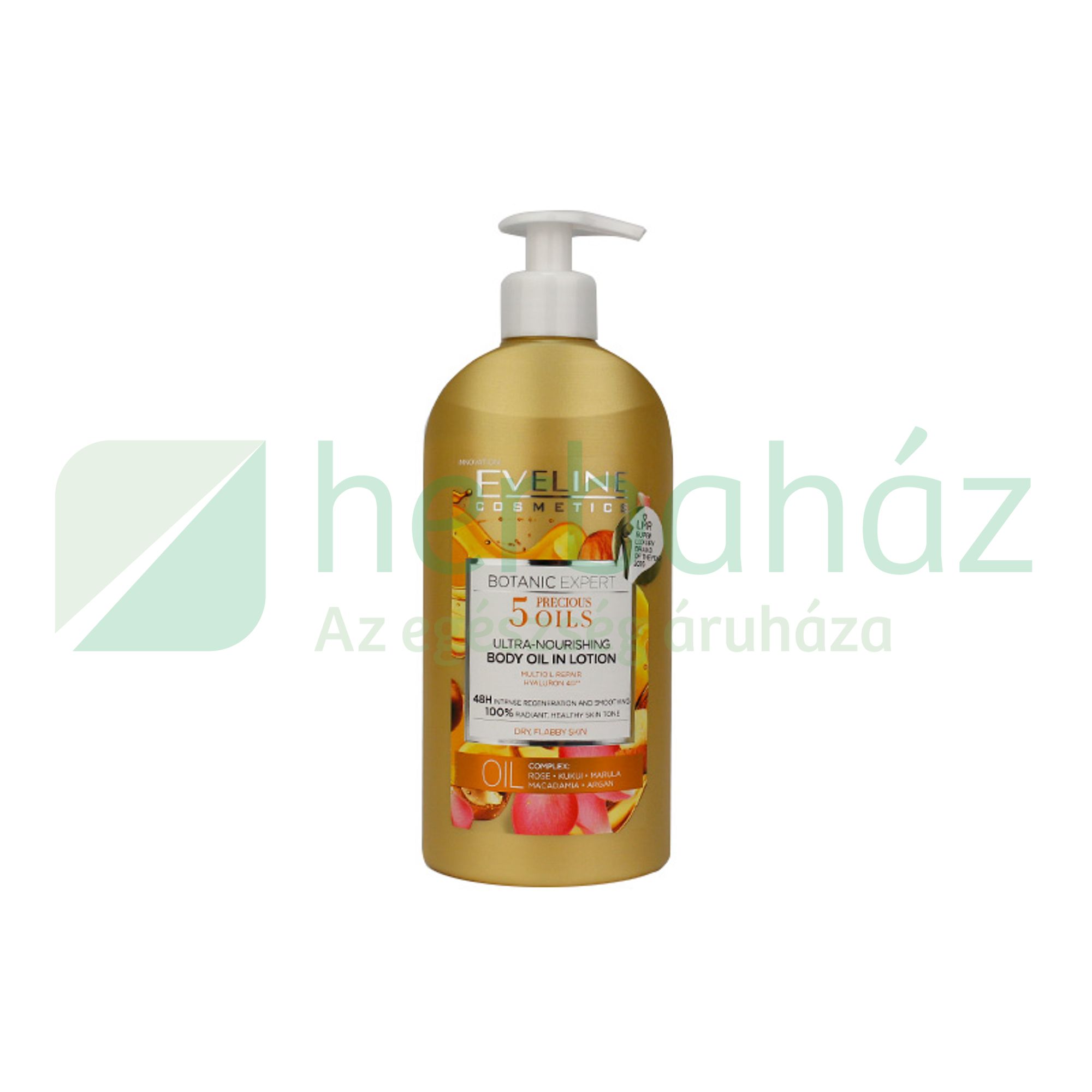 EVELINE BOTANIC EXPERT TÁPLÁLÓ TESTÁPOLÓ 5 FÉLE OLAJJAL 350ML