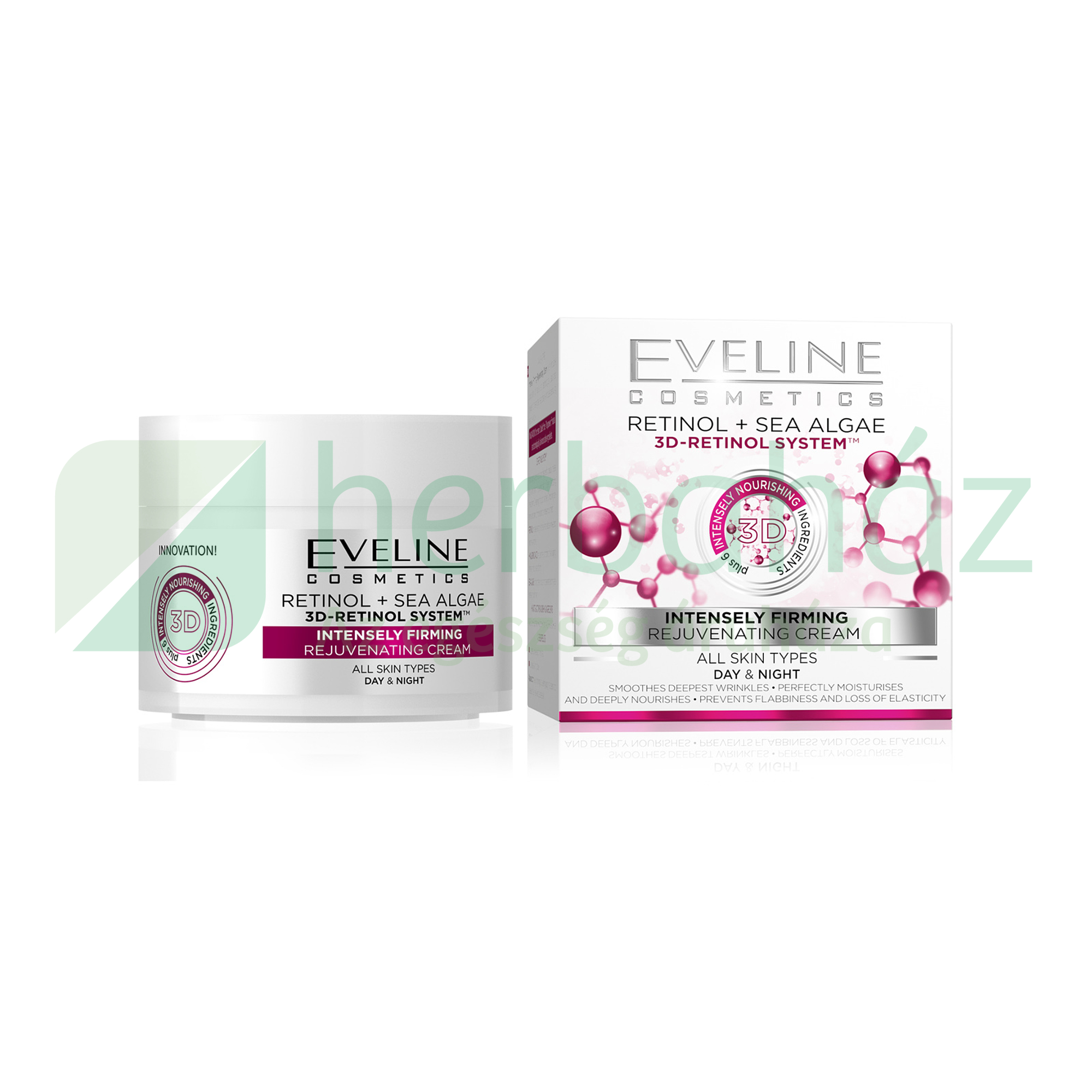 EVELINE NATURE LINE 3D RETINOL INTENZÍV FESZESÍTŐ ARCKRÉM 50ML