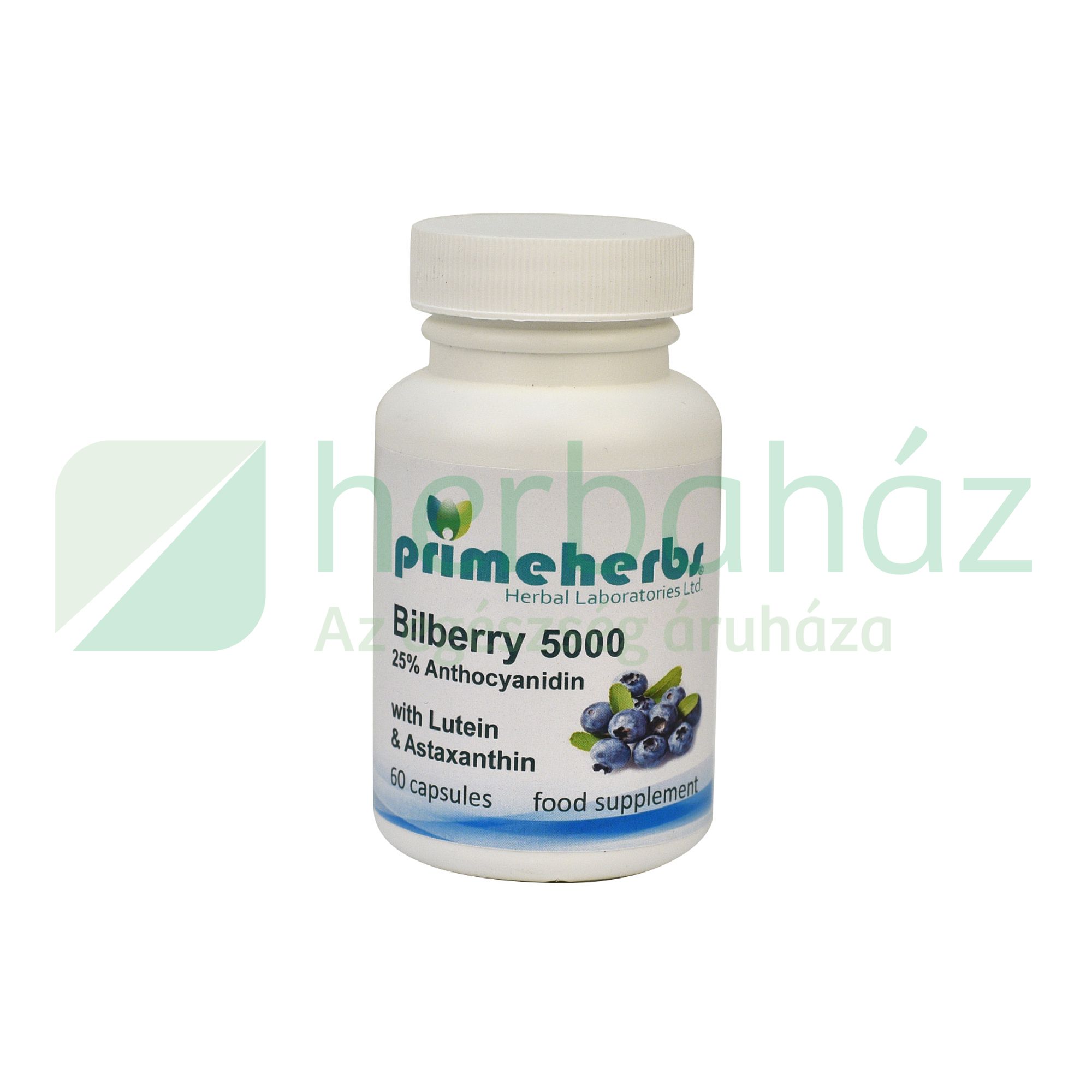 PRIMEHERBS FEKETE ÁFONYA 5000MG+LUTEIN ASTAXANTHIN 60DB