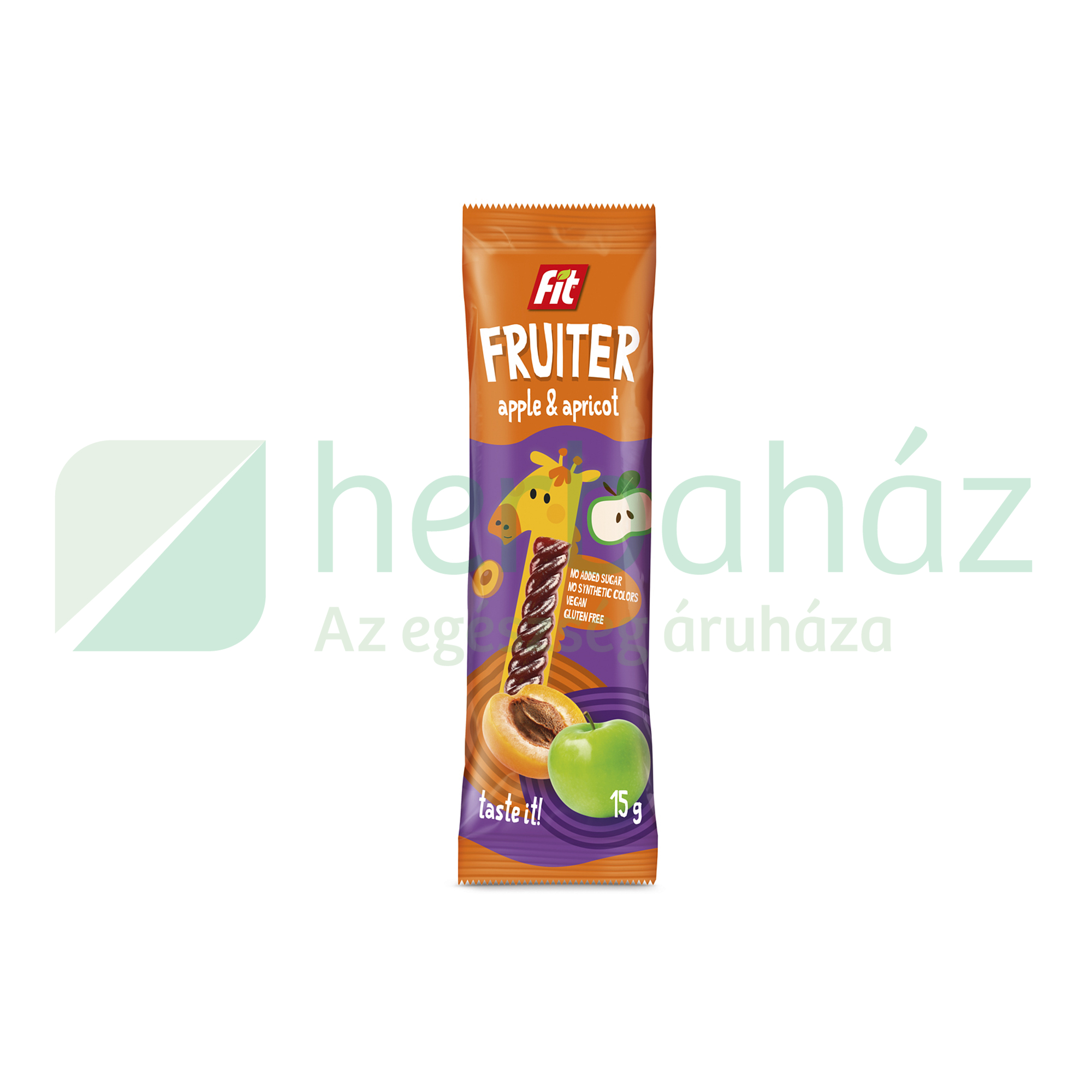FIT FRUITER GYÜMÖLCSZSELÉ ALMA-SÁRGABARACK 15G